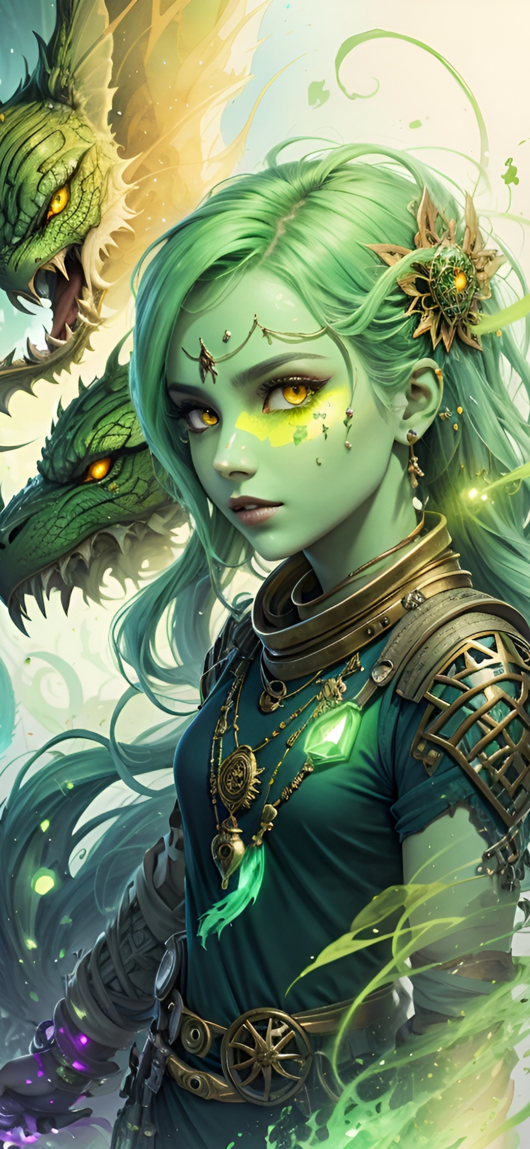 Emerald Dragon Guardian - fantasy wallpaper for OpersCraft