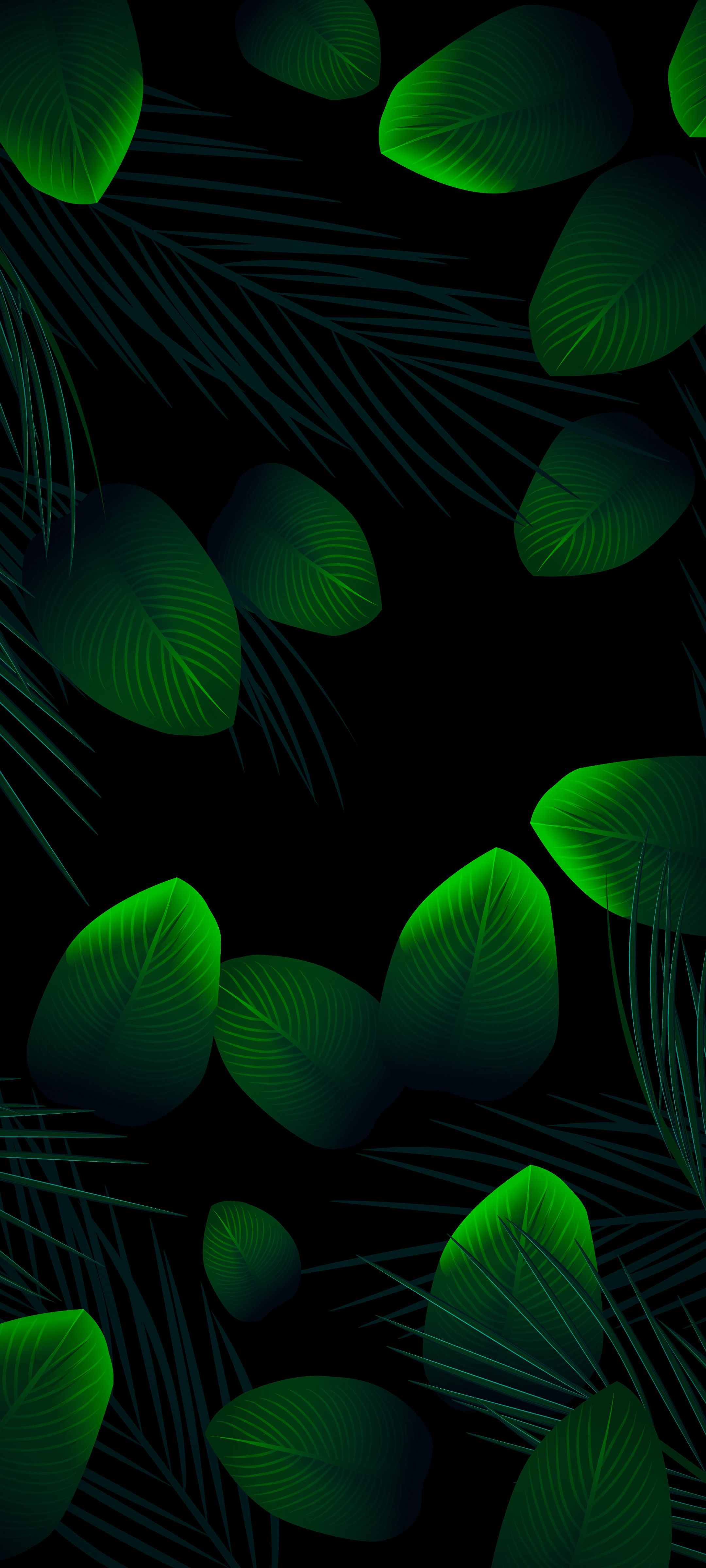 Emerald Leaf Pattern - tropical wallpaper for OpersCraft
