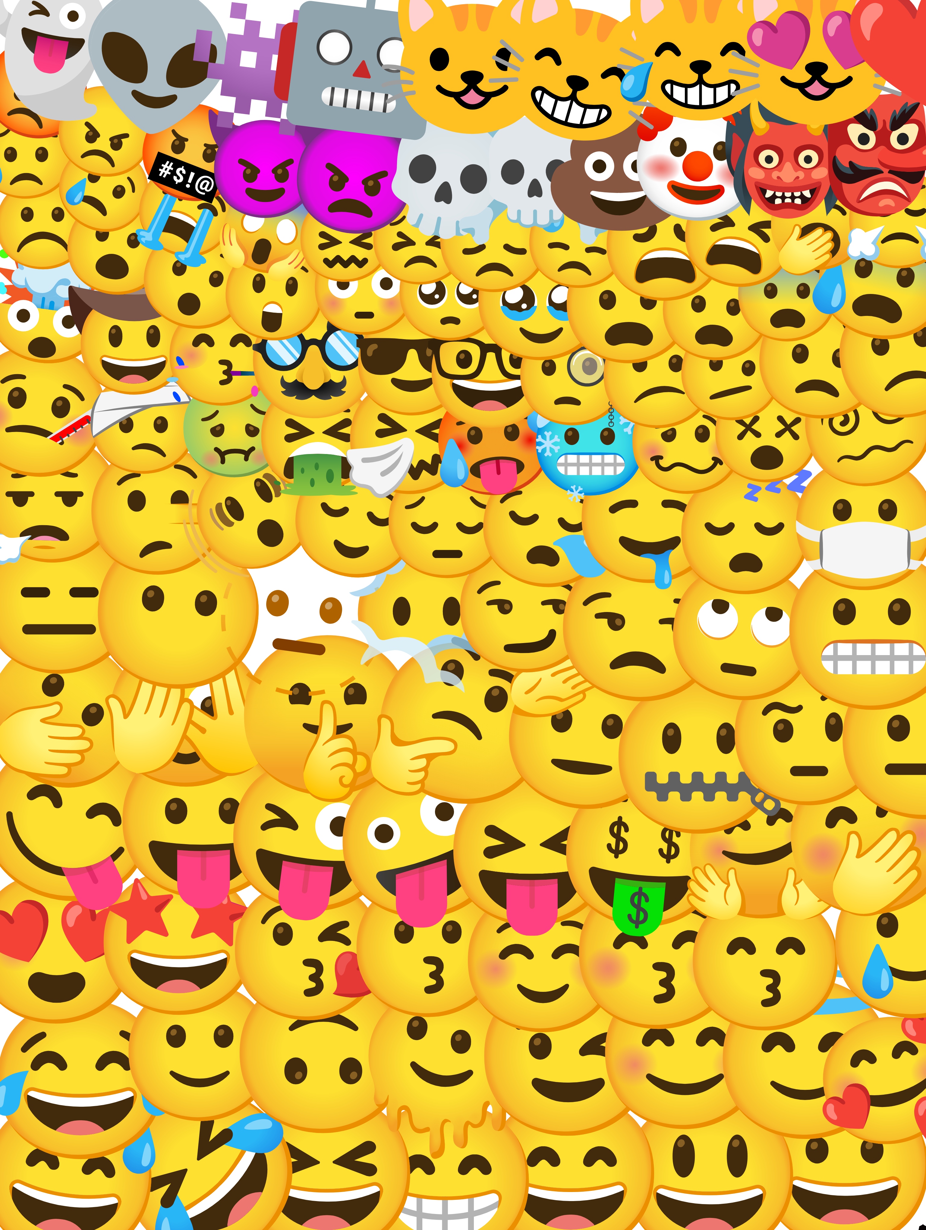 Emoji Collage of Emotions - emoji wallpaper for OpersCraft