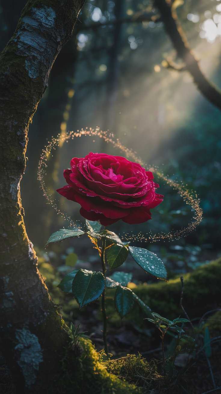 Enchanted Forest Rose - nature wallpaper for OpersCraft