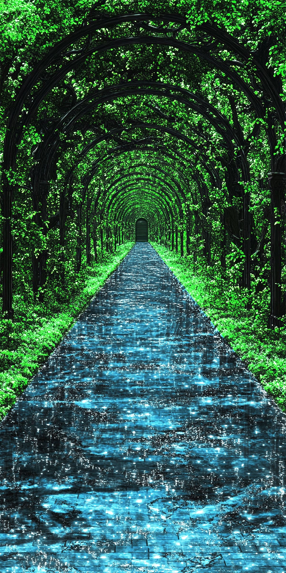 Enchanted Green Waterway Path - forest wallpaper for OpersCraft