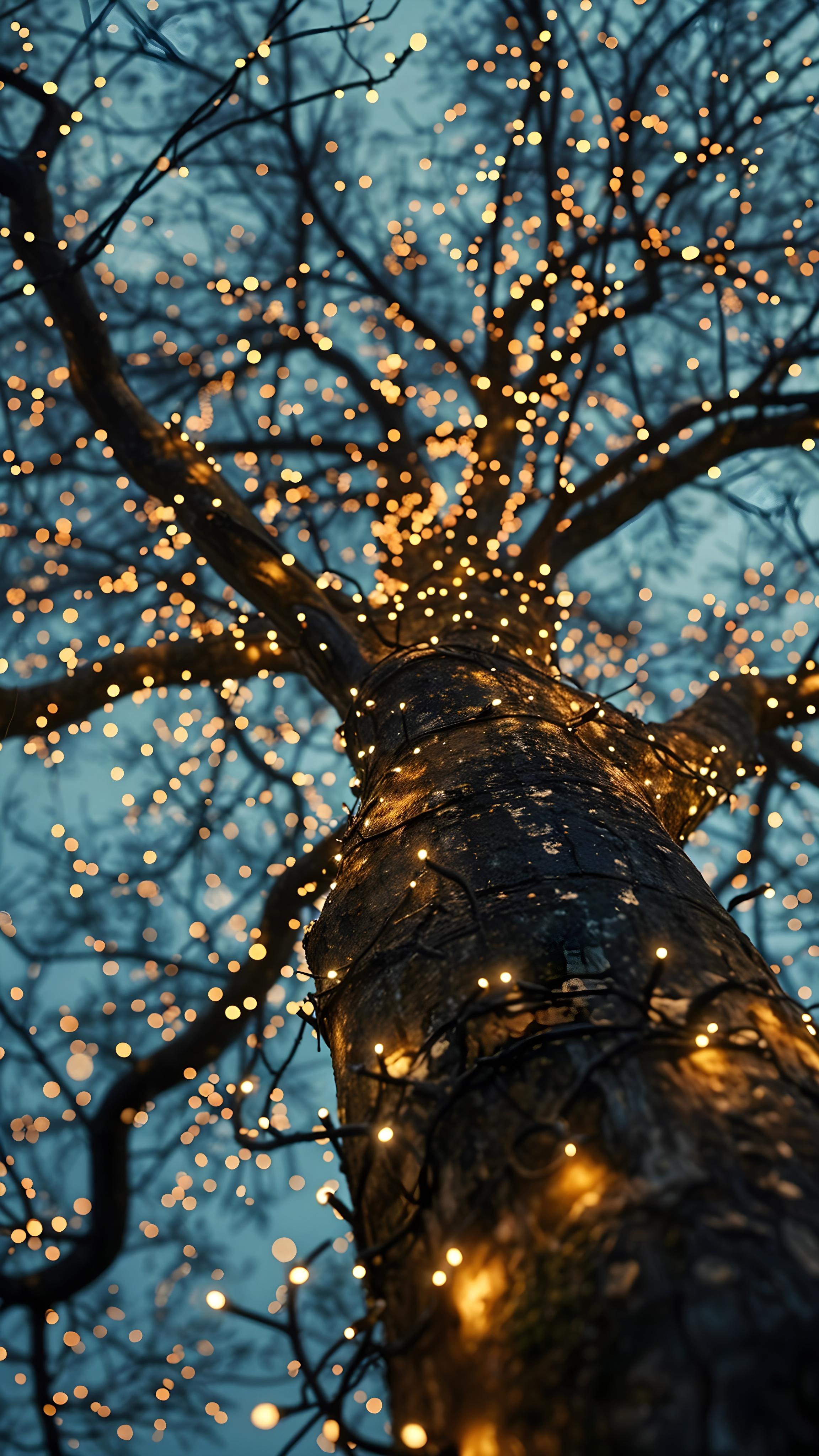 Enchanted Tree Lights - christmas wallpaper for OpersCraft