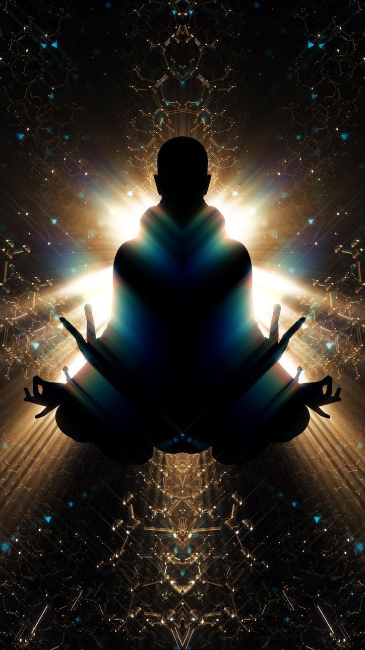Enlightened Buddha Silhouette - spiritual wallpaper for OpersCraft