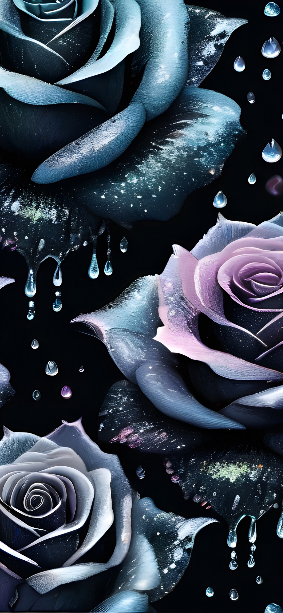 Ethereal Rose Dewdrops - floral wallpaper for OpersCraft