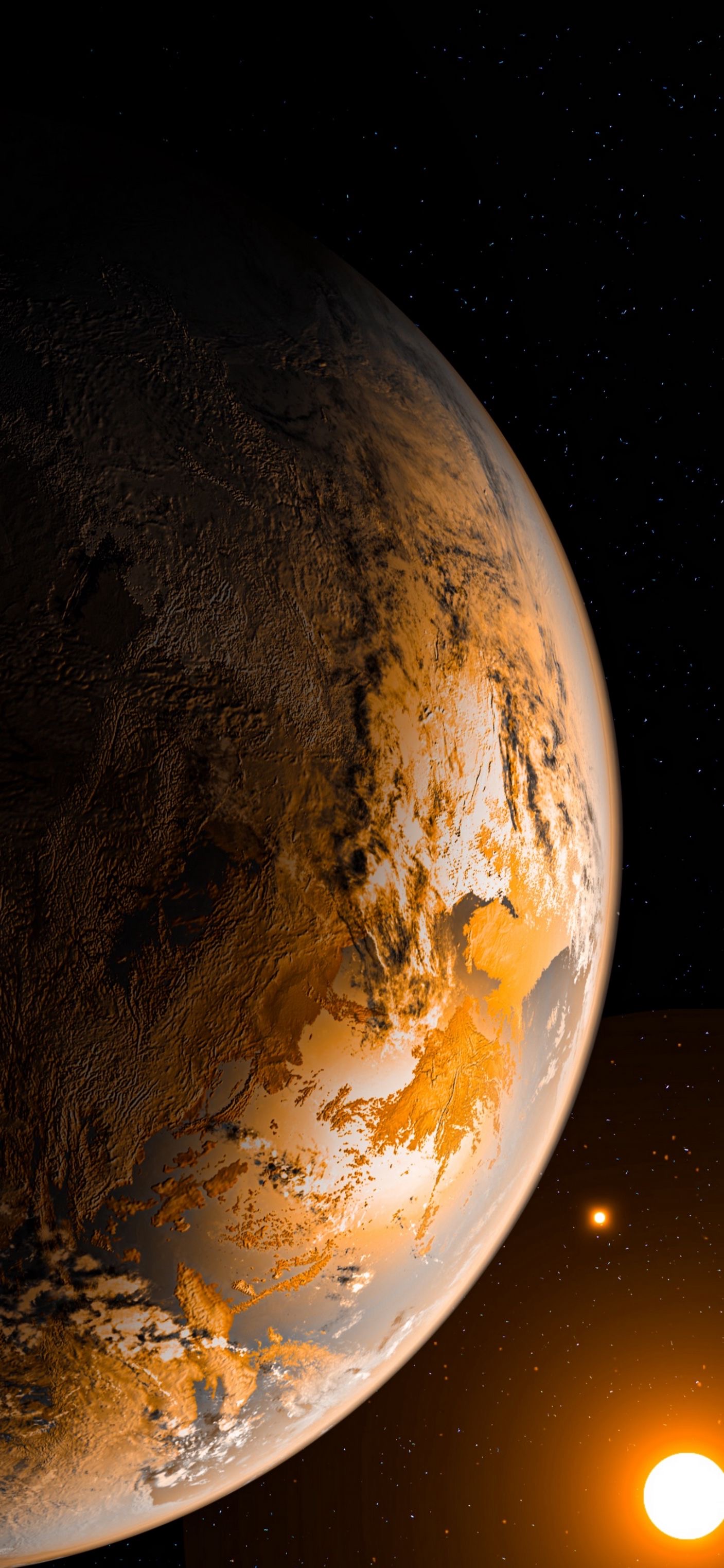 Exoplanet Golden Sunrise - planet wallpaper for OpersCraft