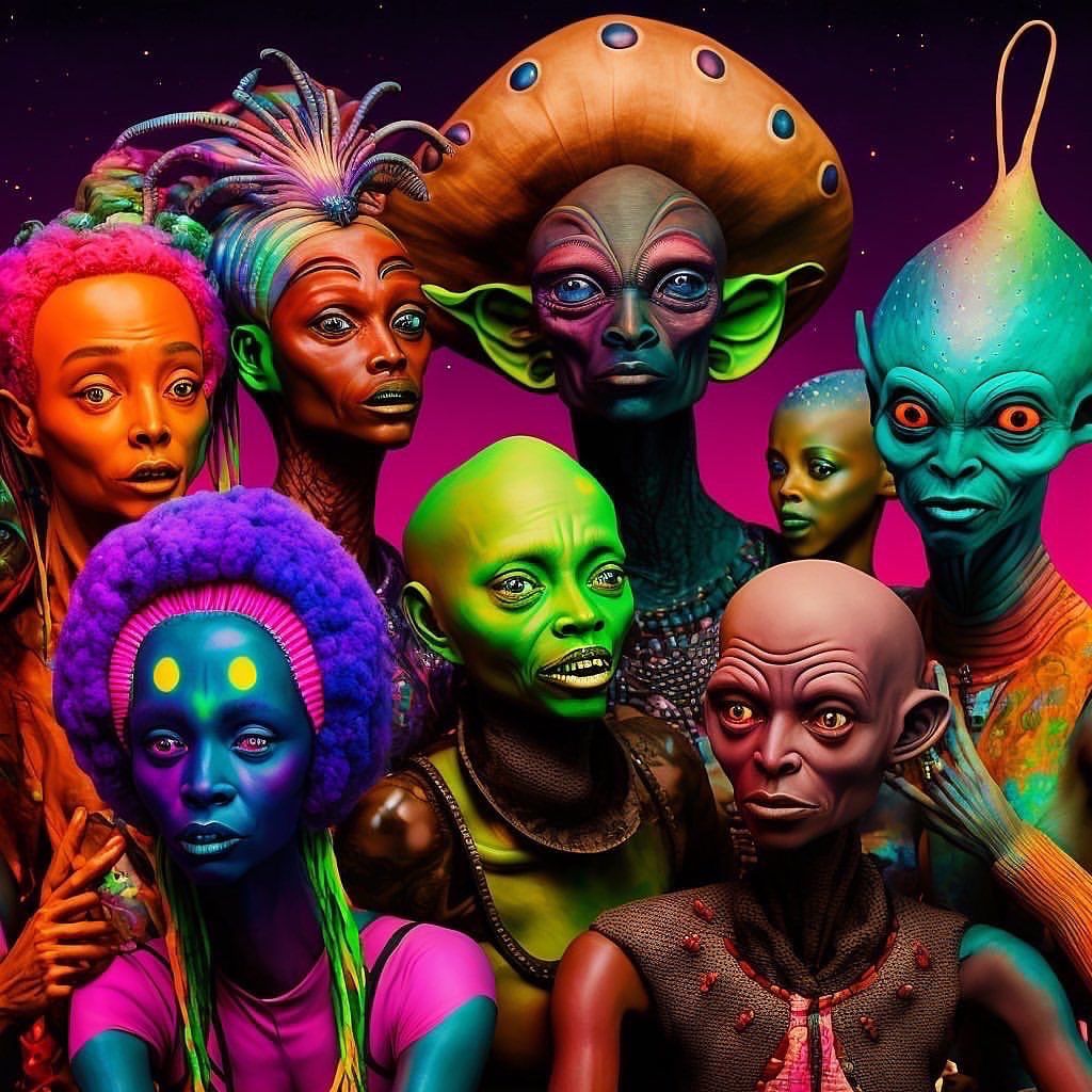 Exotic Alien Gathering - alien wallpaper for OpersCraft