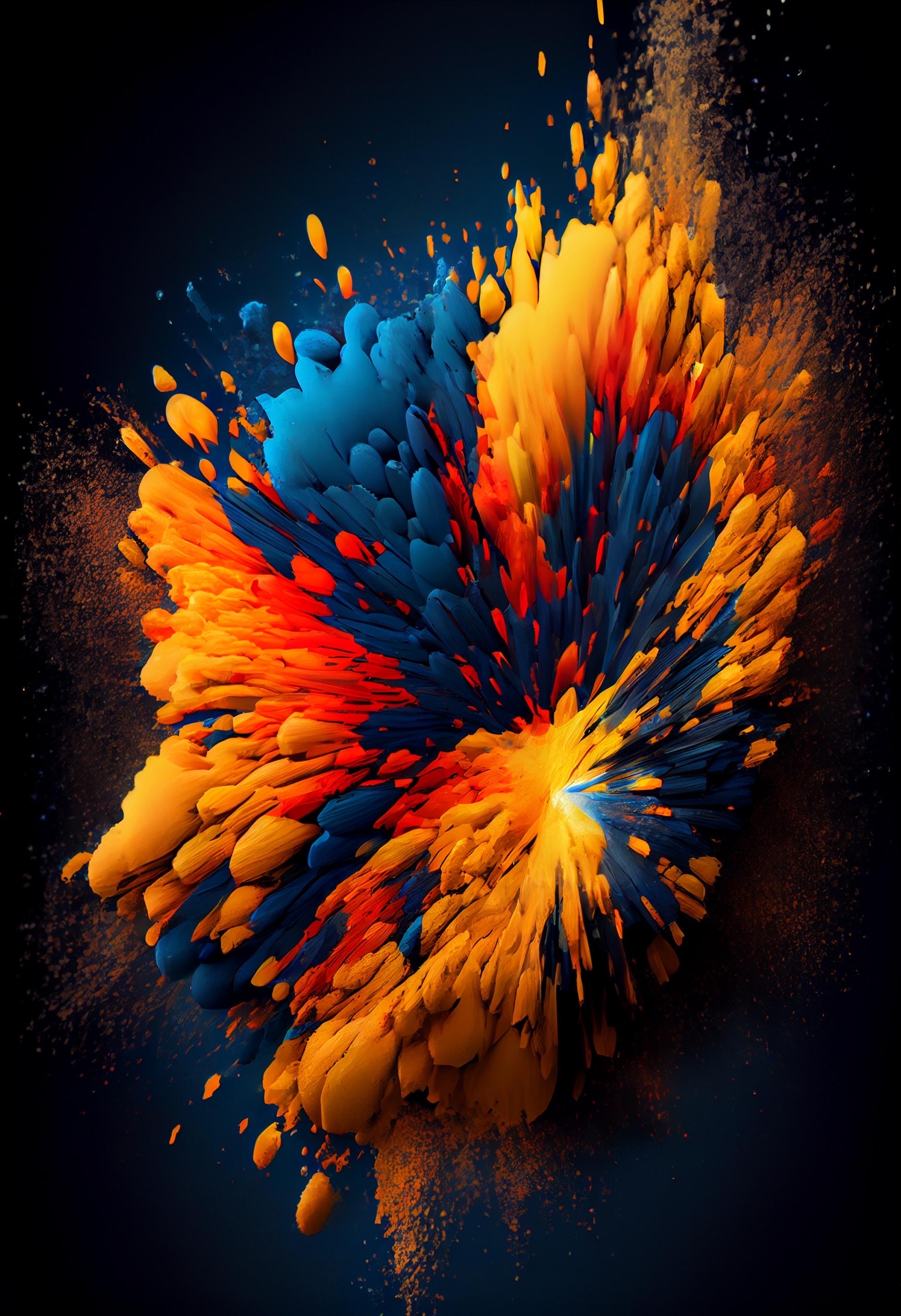 Exploding Color Bloom - abstract wallpaper for OpersCraft