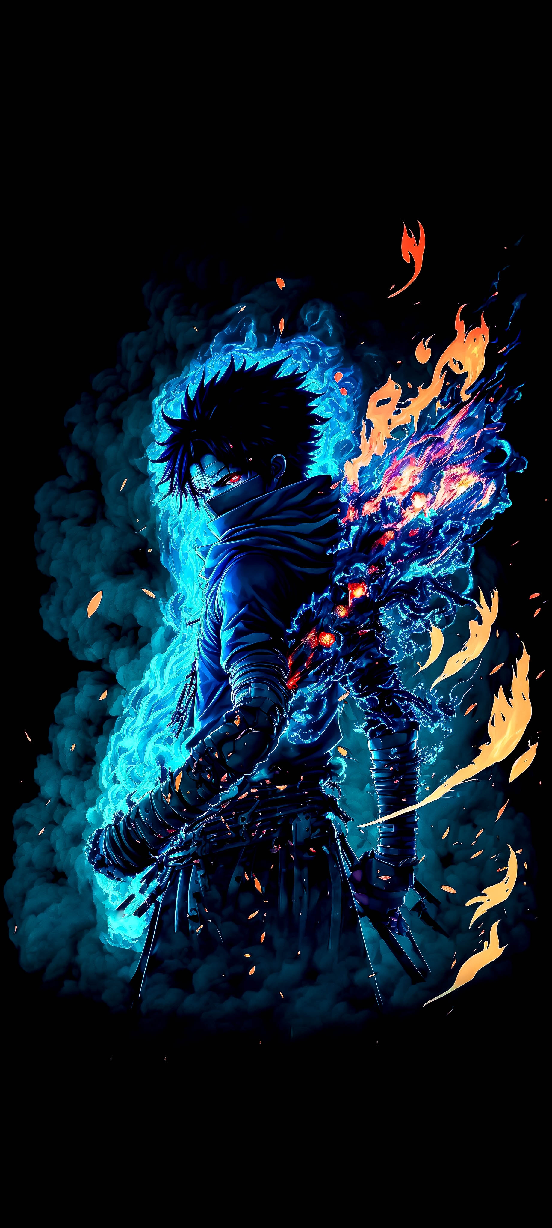 Fiery Anime Warrior - anime wallpaper for OpersCraft