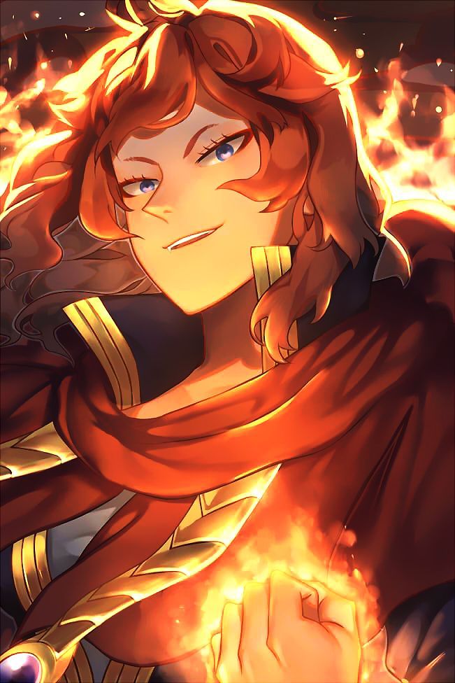Fiery Anime Woman - anime wallpaper for OpersCraft