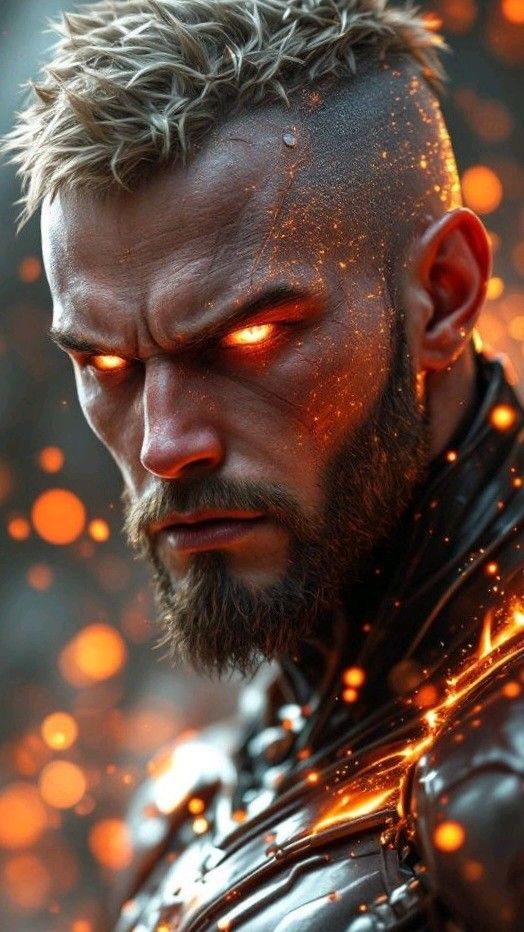 Fiery Gaze Warrior Portrait - portrait wallpaper for OpersCraft