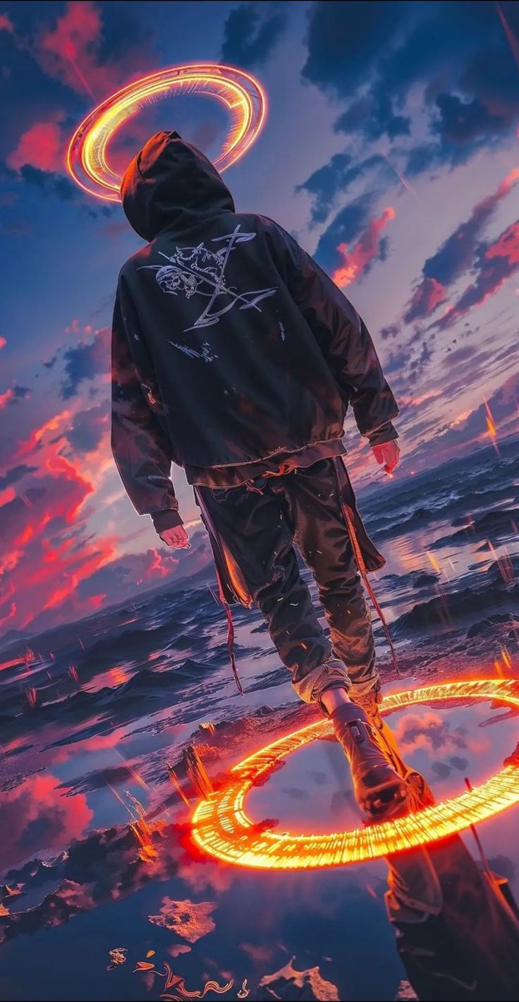 Fiery Halo Wanderer - dope wallpaper for OpersCraft