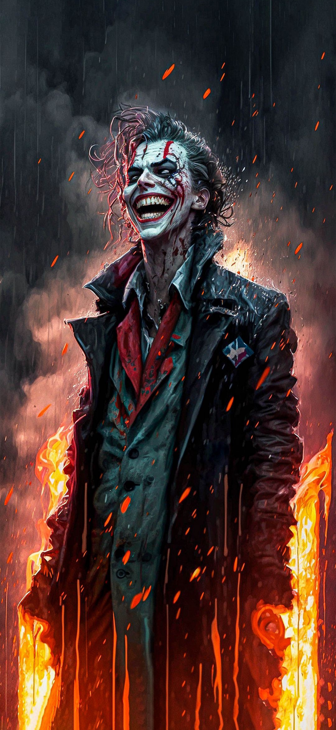 Fiery Joker's Laughter - joker wallpaper for OpersCraft