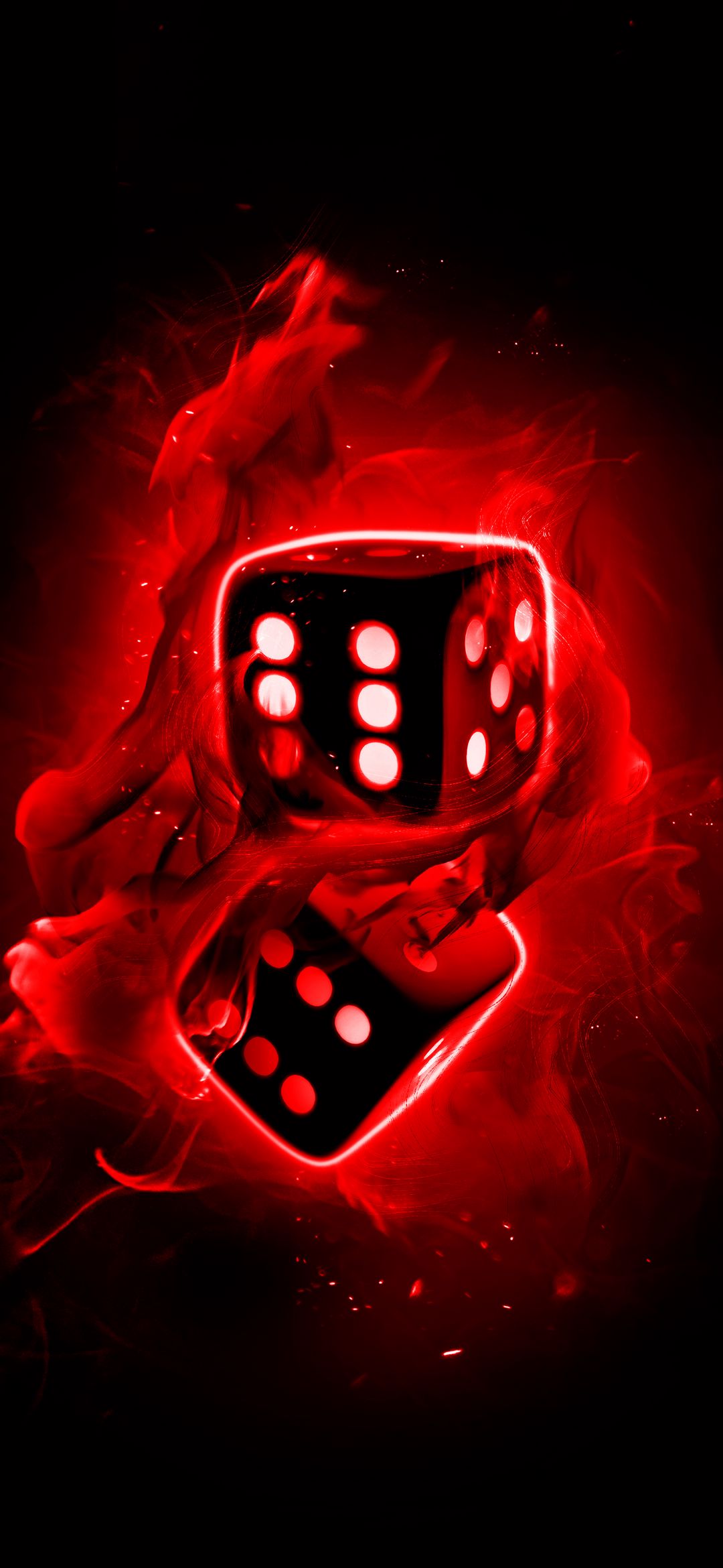 Fiery Red Dice - abstract wallpaper for OpersCraft