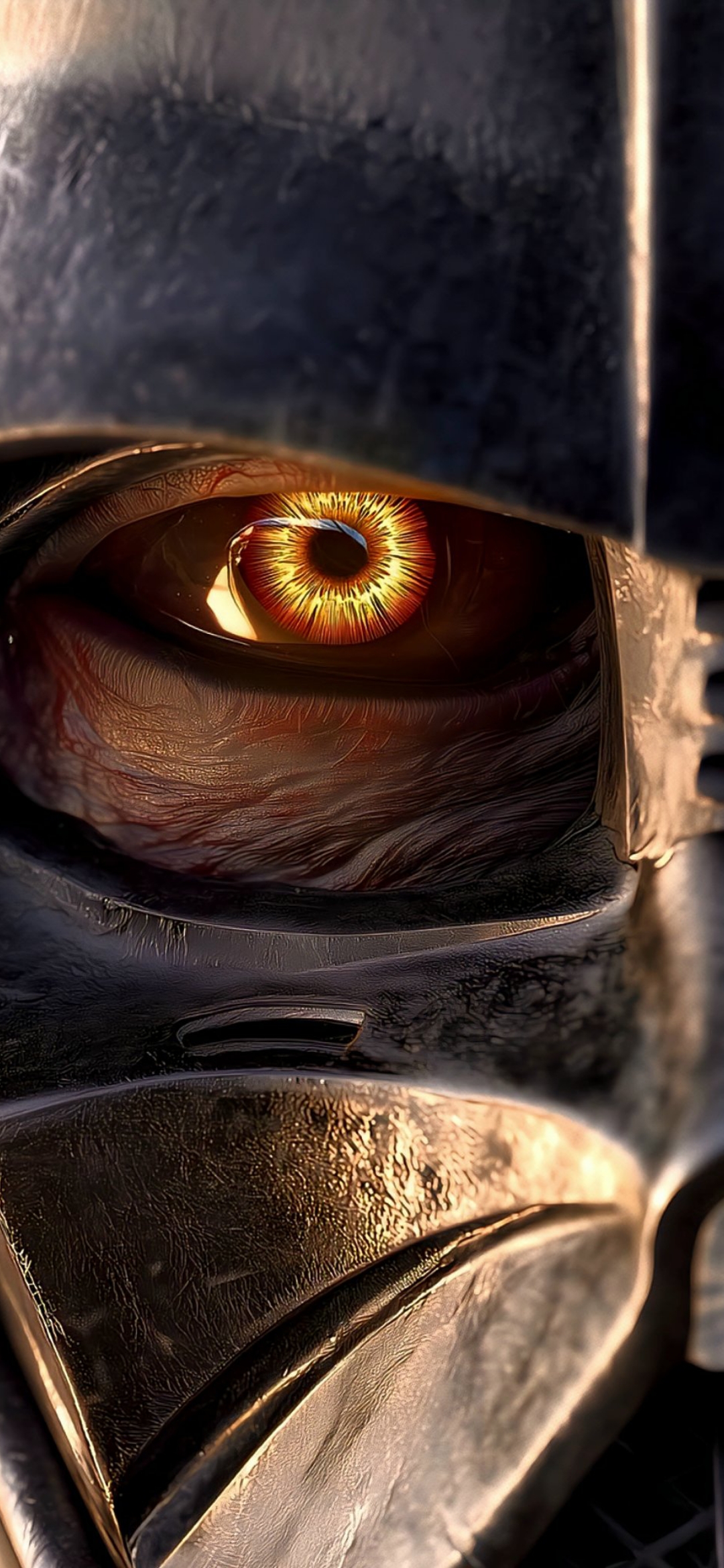 Fiery Robotic Eye Close-up - sci-fi wallpaper for OpersCraft