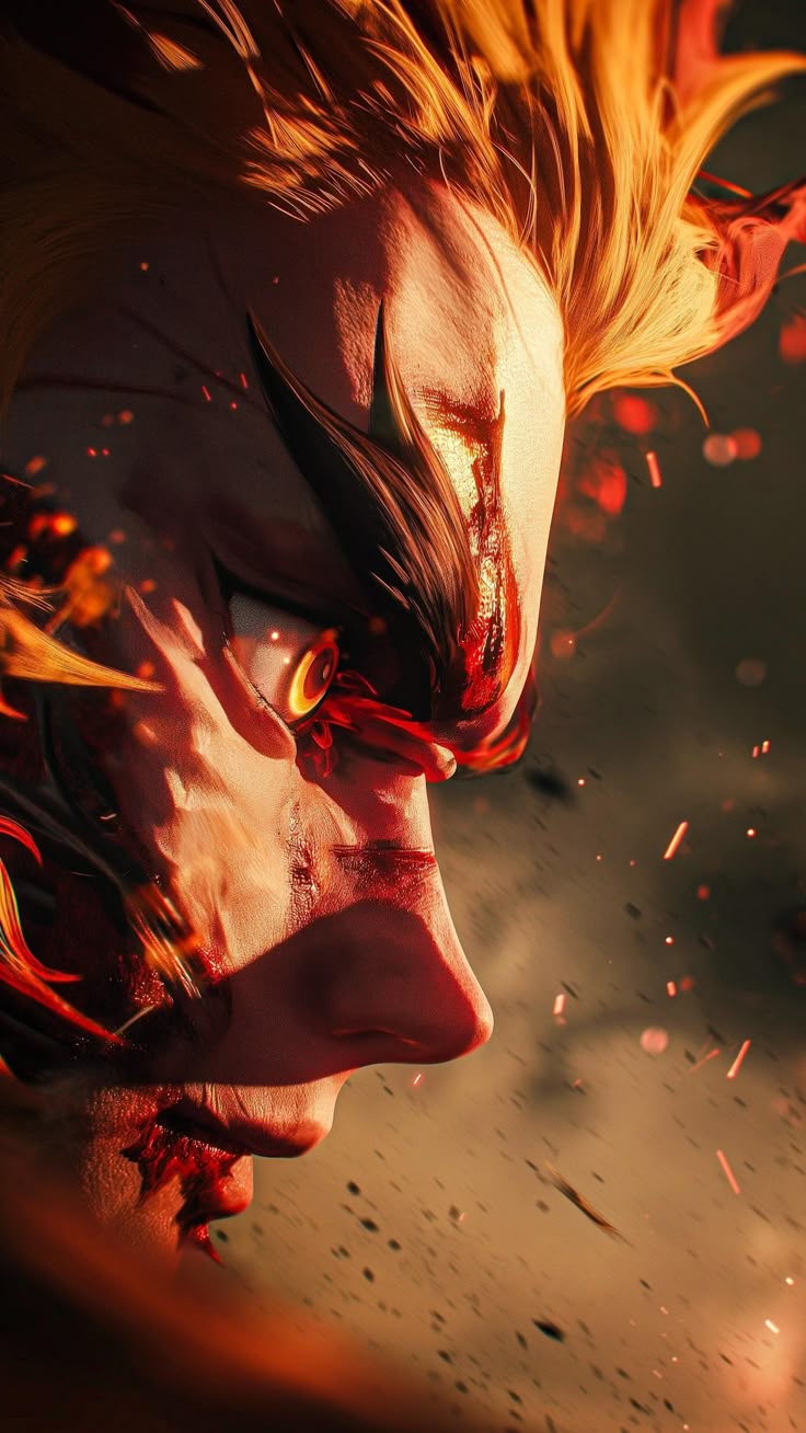 Fiery Warrior's Profile View - anime wallpaper for OpersCraft