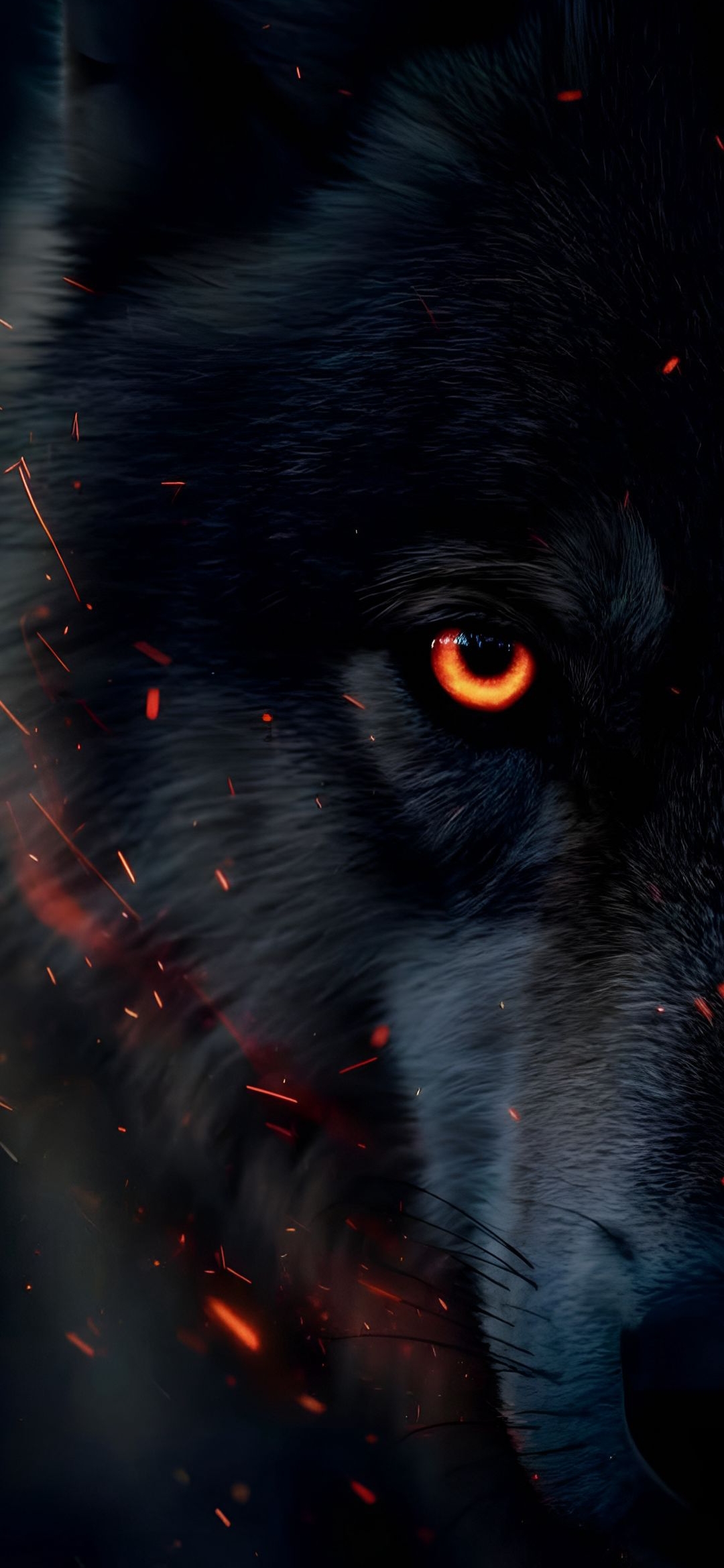 Fiery Wolf Eye - wolf wallpaper for OpersCraft