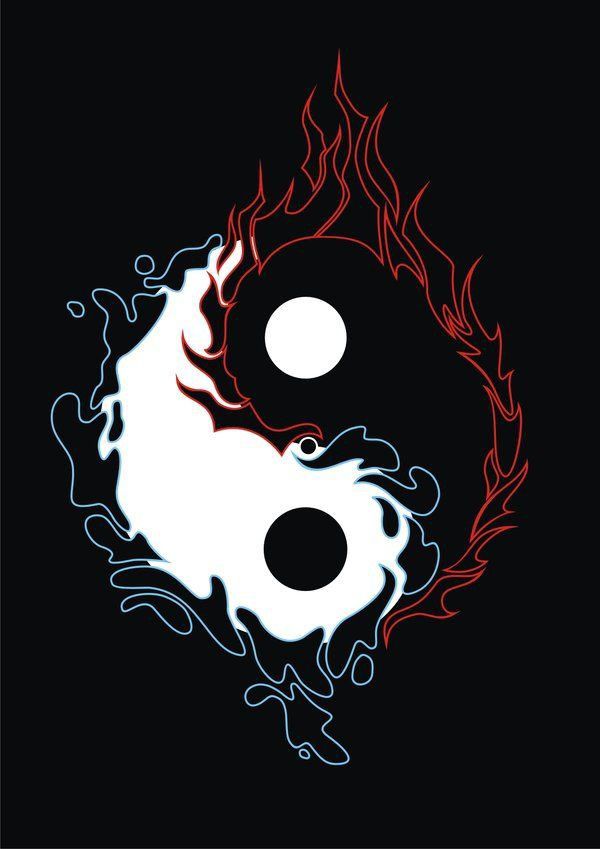 Fiery Yin Yang - abstract wallpaper for OpersCraft