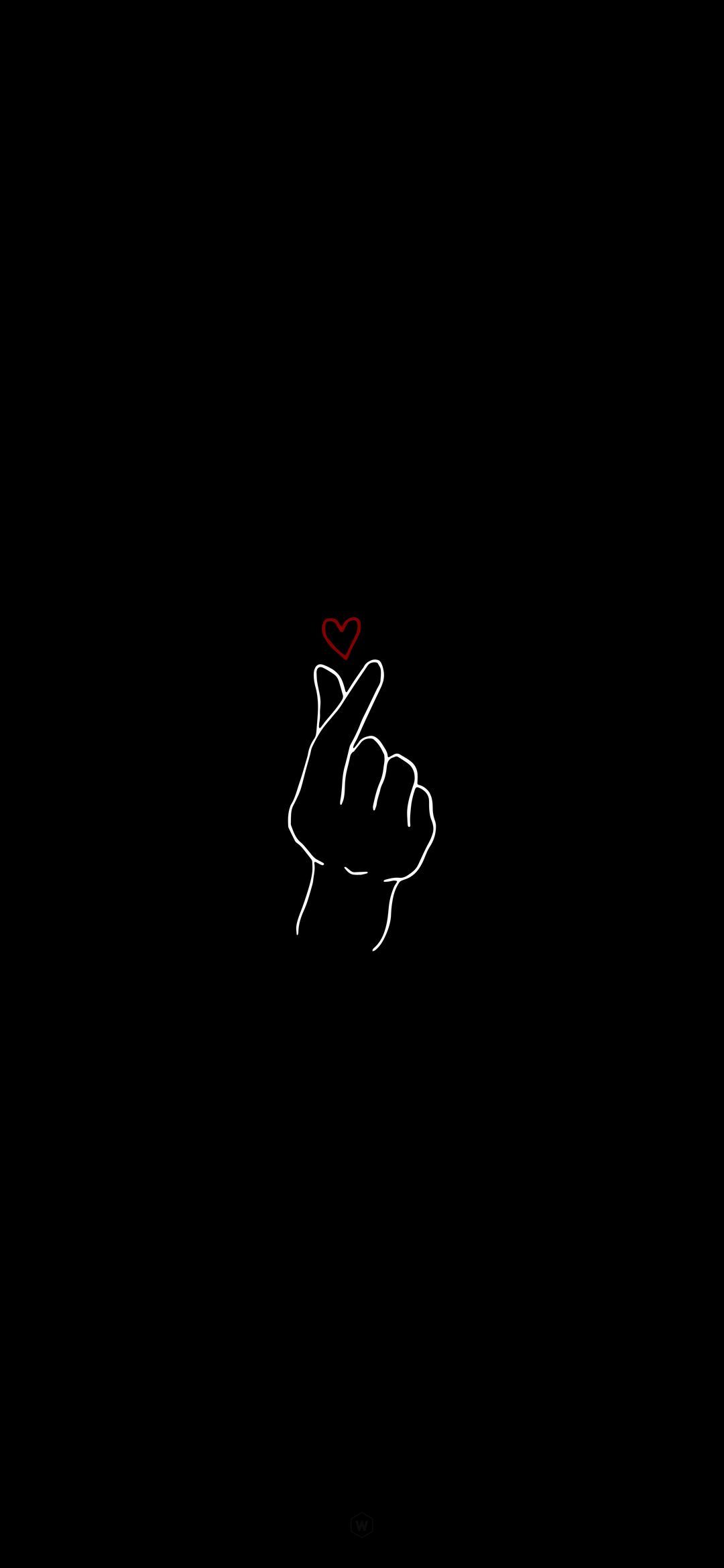 Finger Heart Gesture - minimal wallpaper for OpersCraft