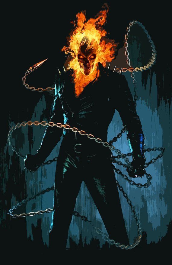 Flaming Skull Rider - comics wallpaper for OpersCraft