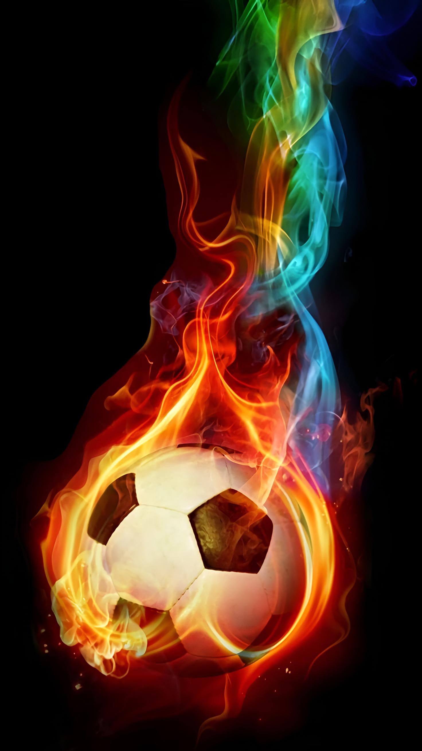 Flaming Soccer Ball Art - soccer wallpaper for OpersCraft
