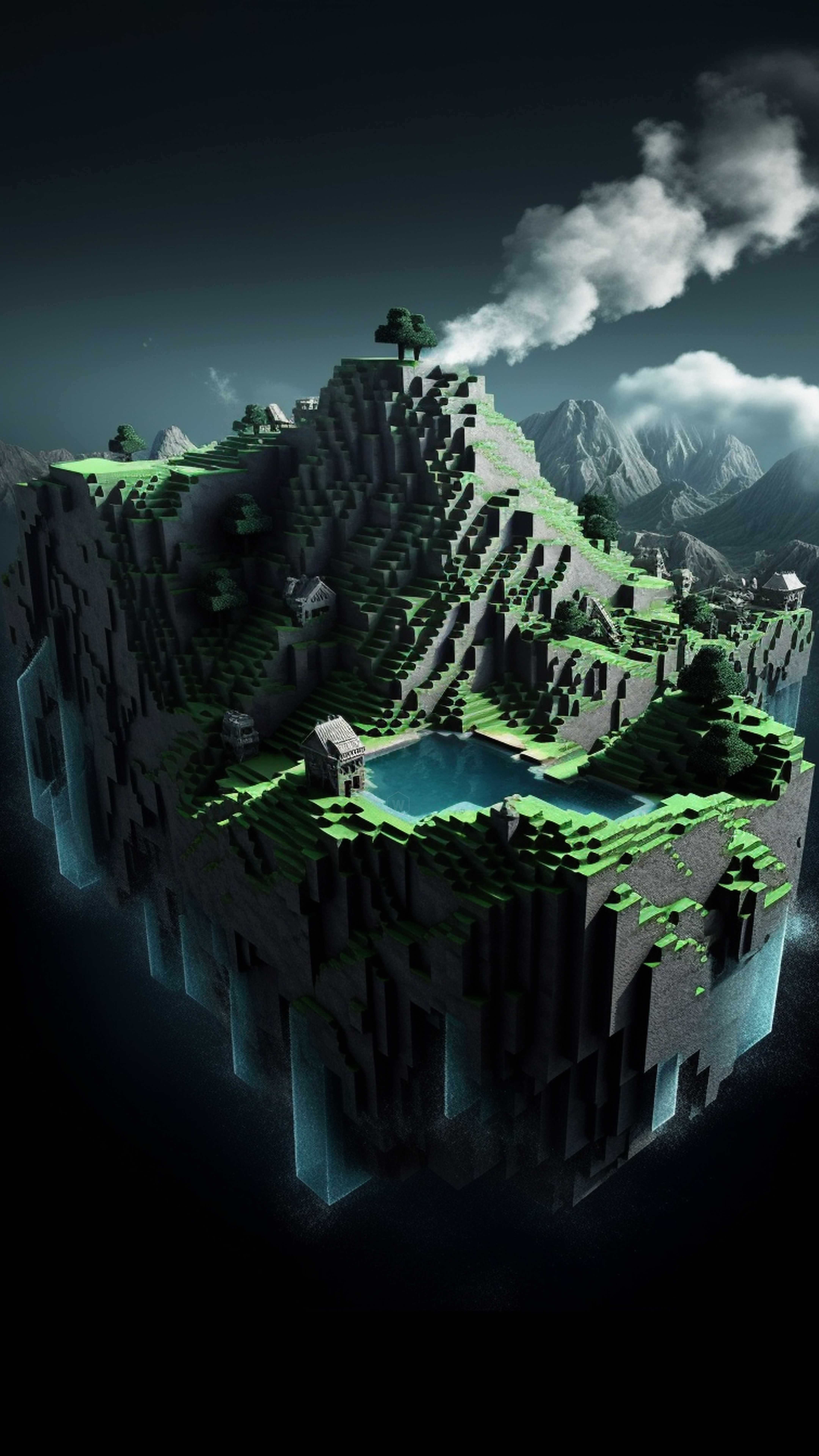 Floating Minecraft Island - minecraft wallpaper for OpersCraft