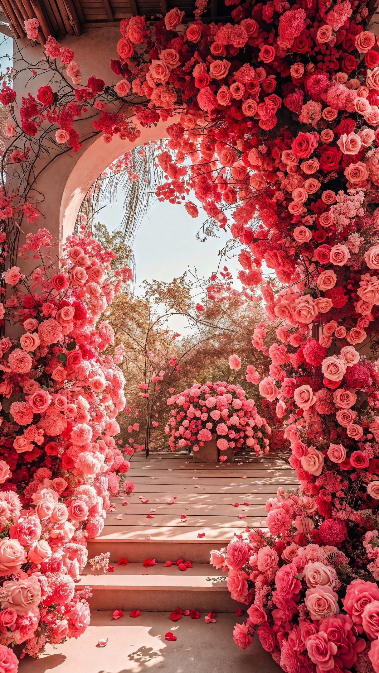 Floral Archway Paradise - floral wallpaper for OpersCraft