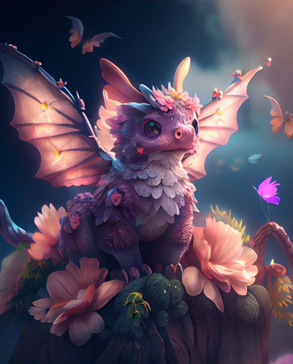 Floral Dragon Fantasy - fantasy wallpaper for OpersCraft