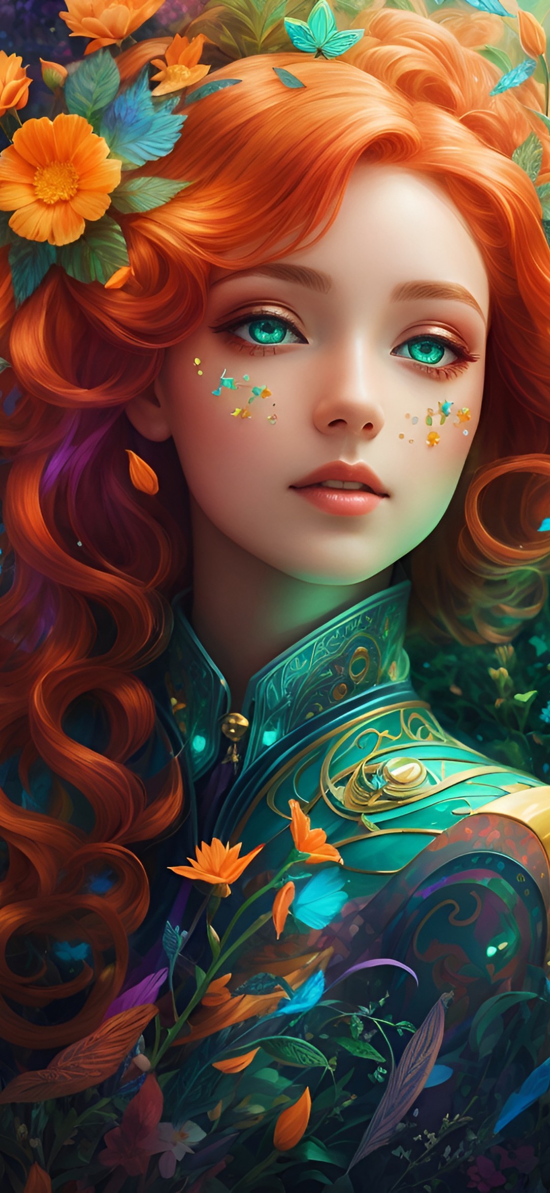 Floral Fairy Portrait - fantasy wallpaper for OpersCraft