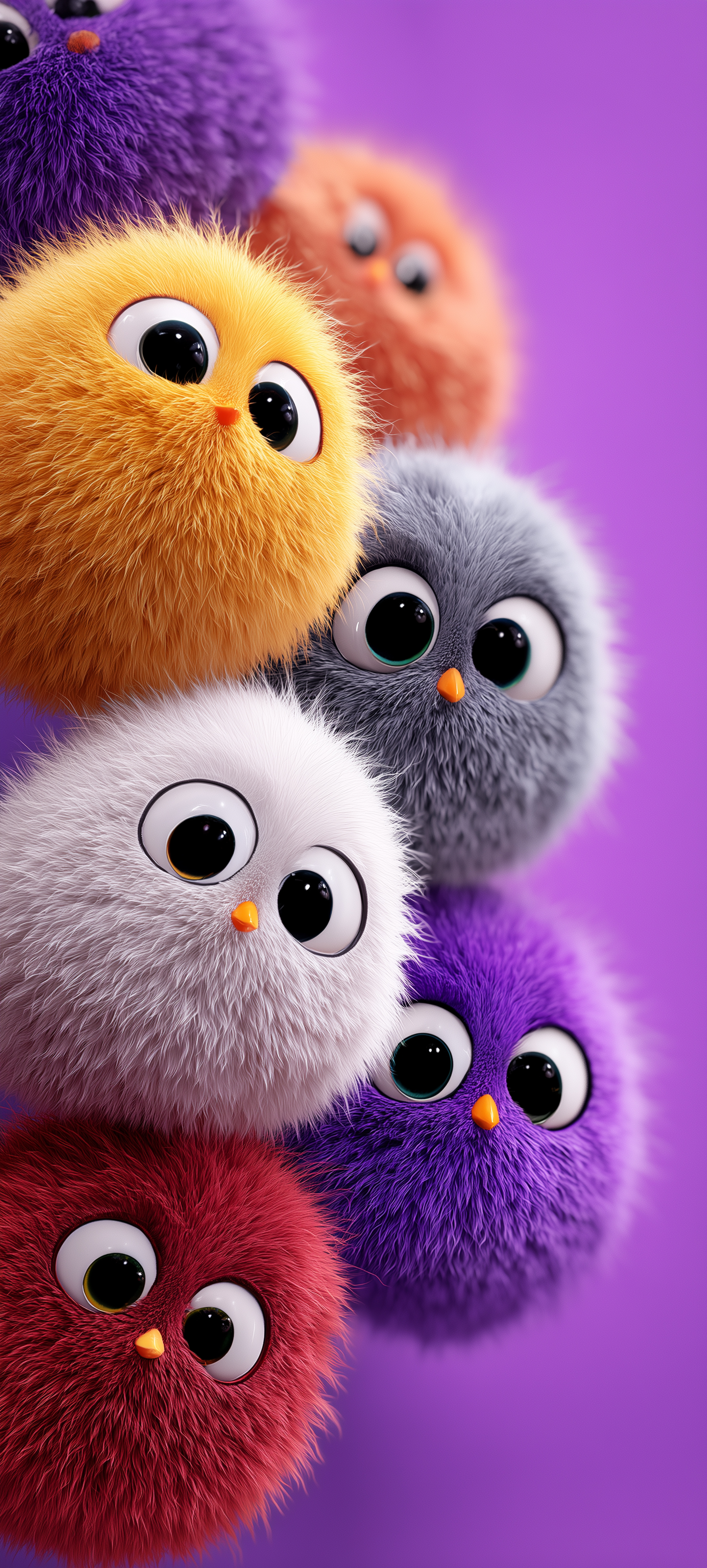 Fluffy Cartoon Creatures Stack - abstract wallpaper for OpersCraft