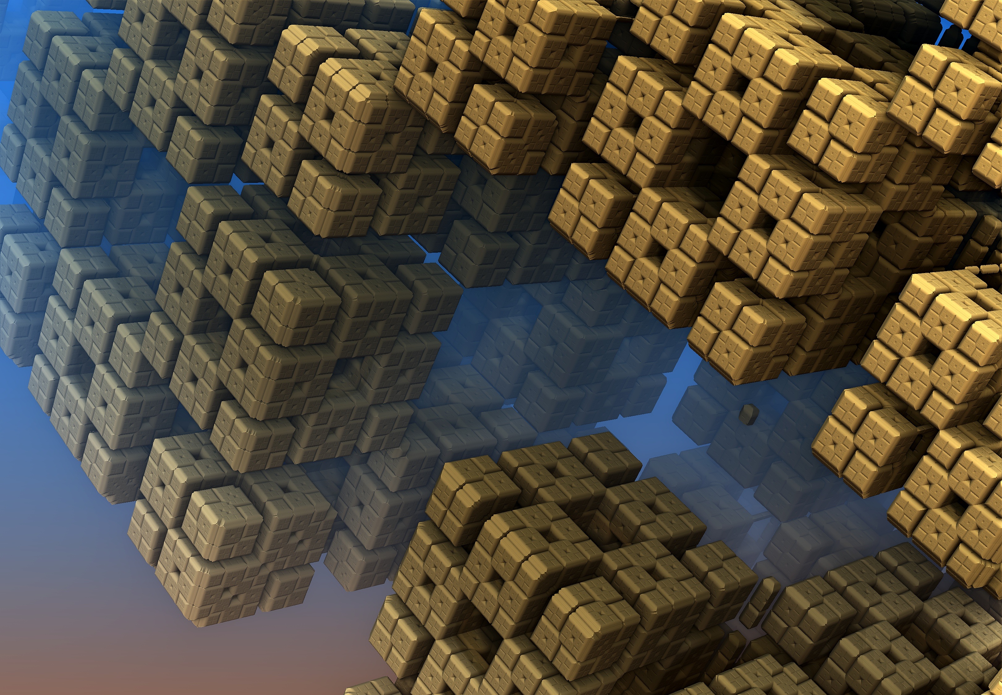 Fractal Cube Structure - wallpaper for OpersCraft