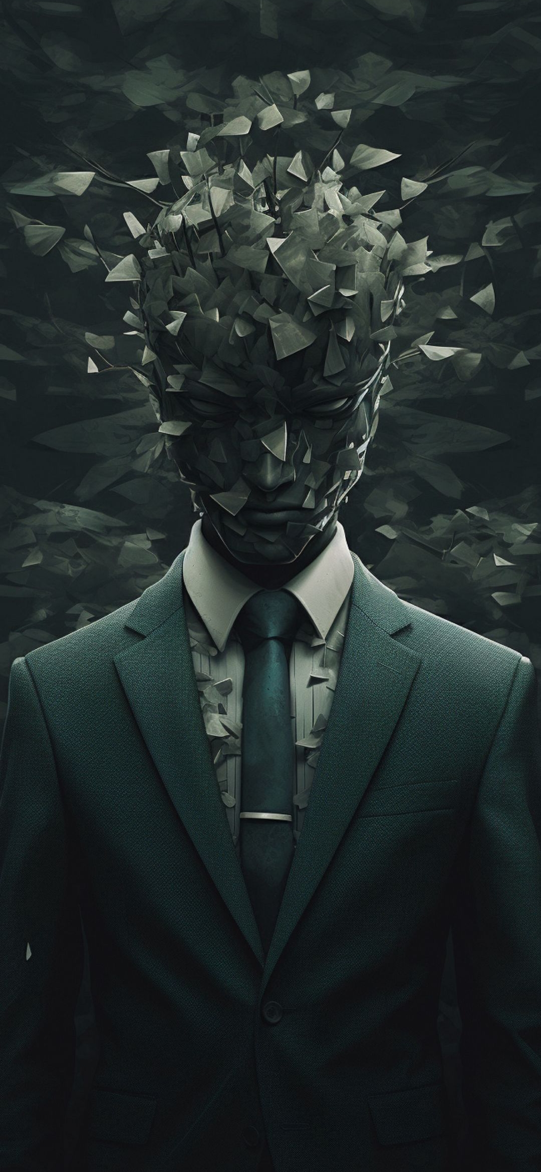 Fragmented Businessman Portrait - abstract wallpaper for OpersCraft