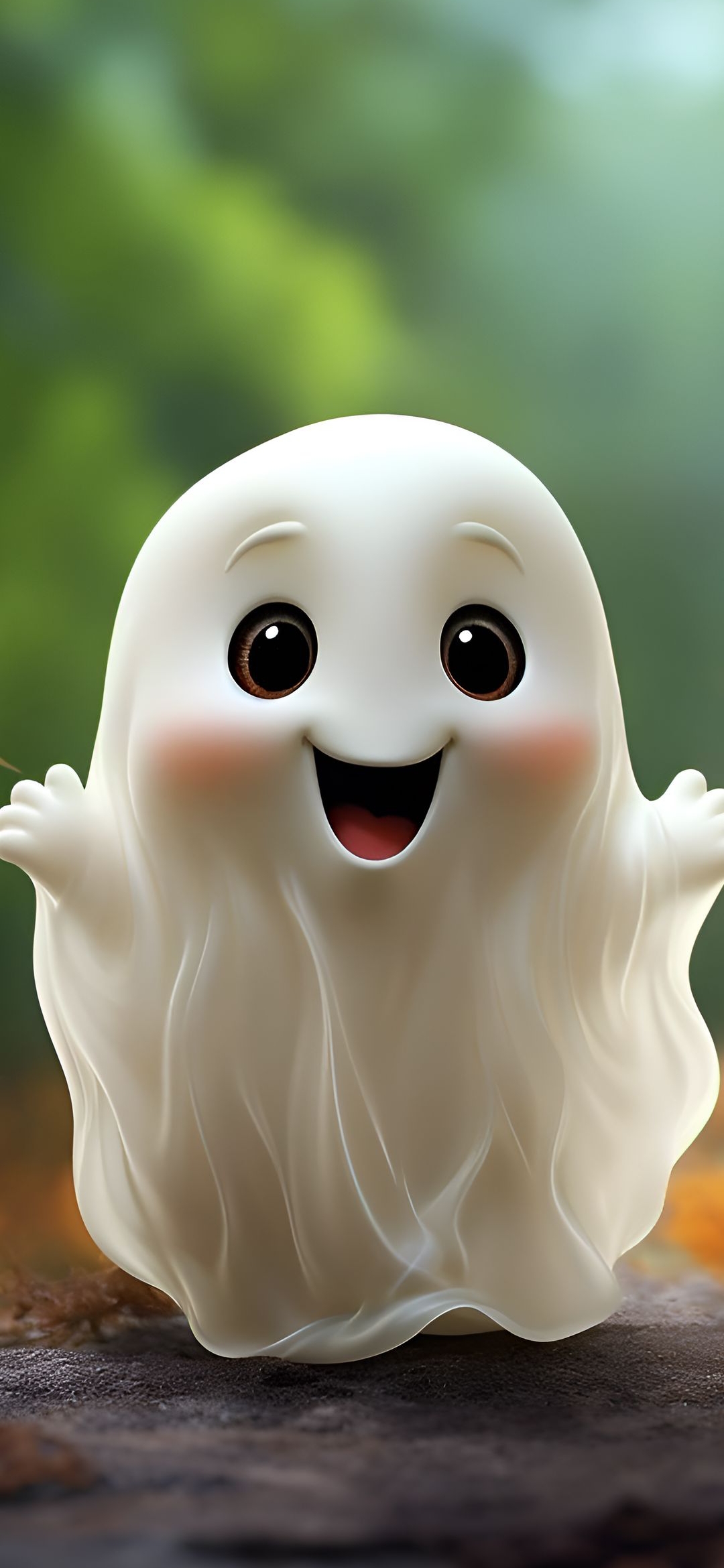 Friendly Cartoon Ghost - halloween wallpaper for OpersCraft
