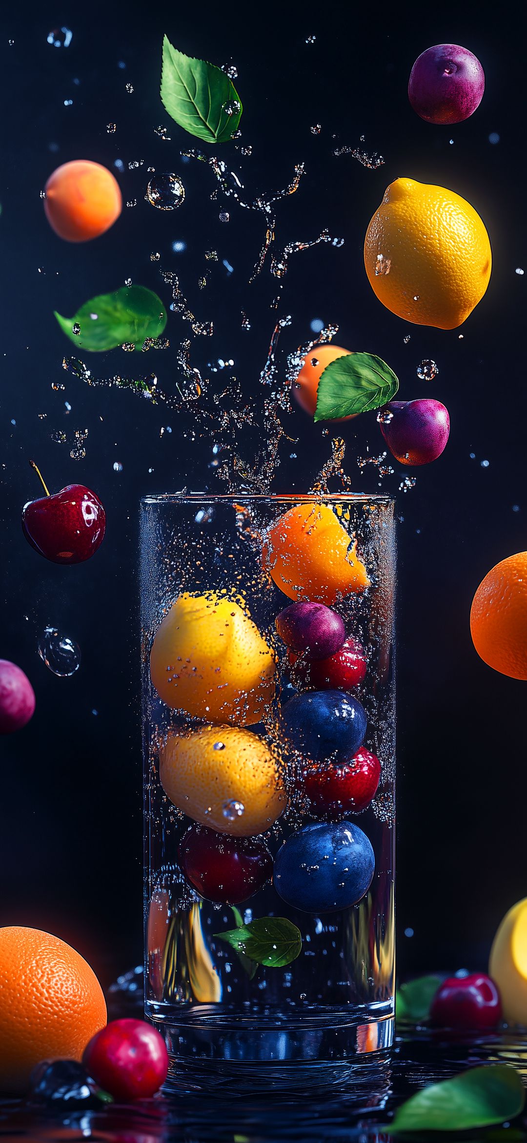Fruit Splash in Glass - fruit wallpaper for OpersCraft