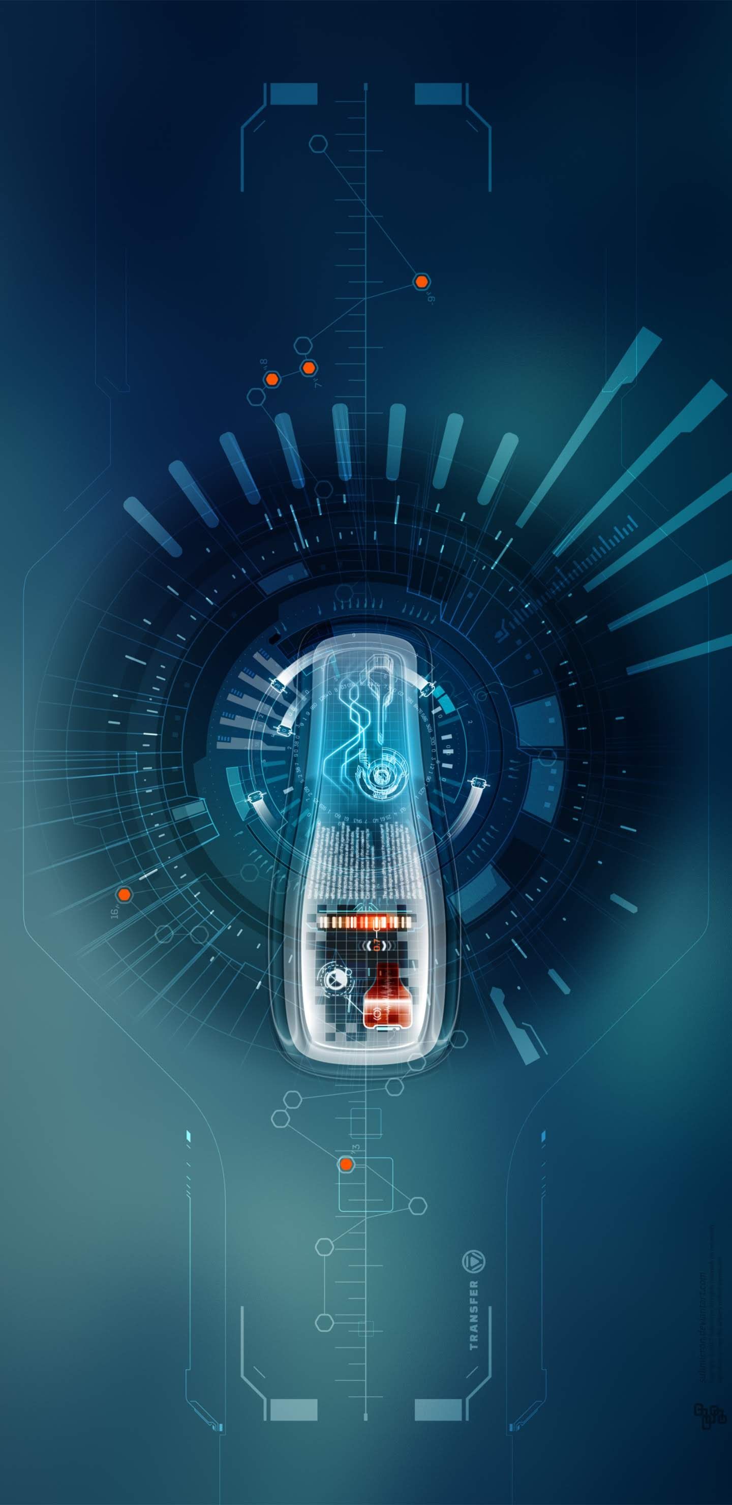 Futuristic Car Blueprint - technology wallpaper for OpersCraft