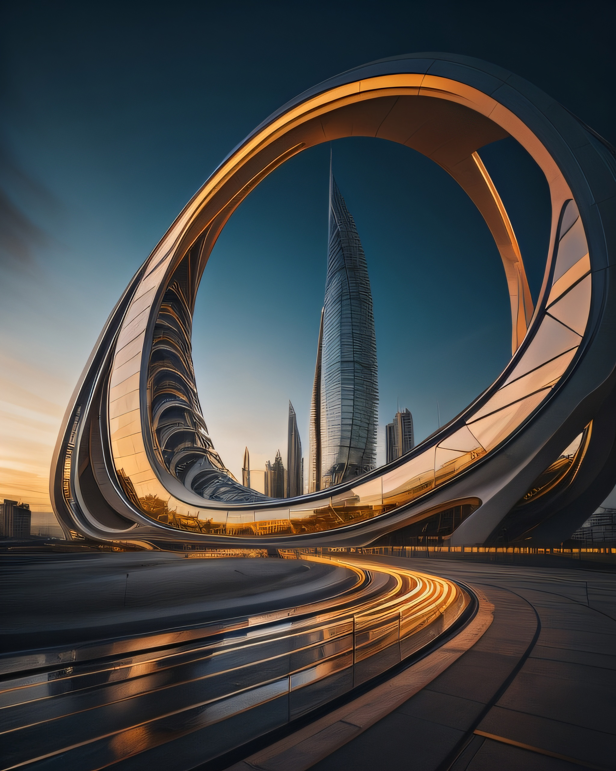 Futuristic City Loop - city wallpaper for OpersCraft