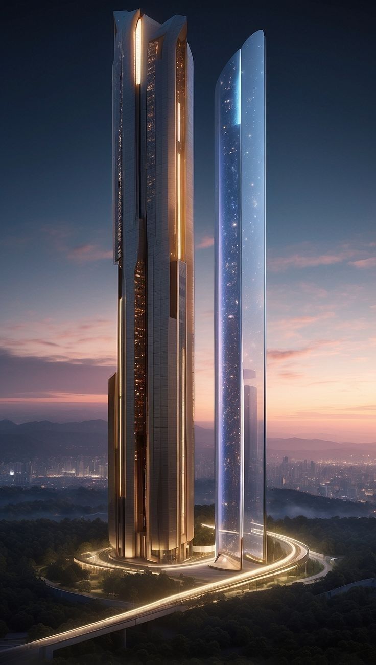 Futuristic City Towers - architecture wallpaper for OpersCraft