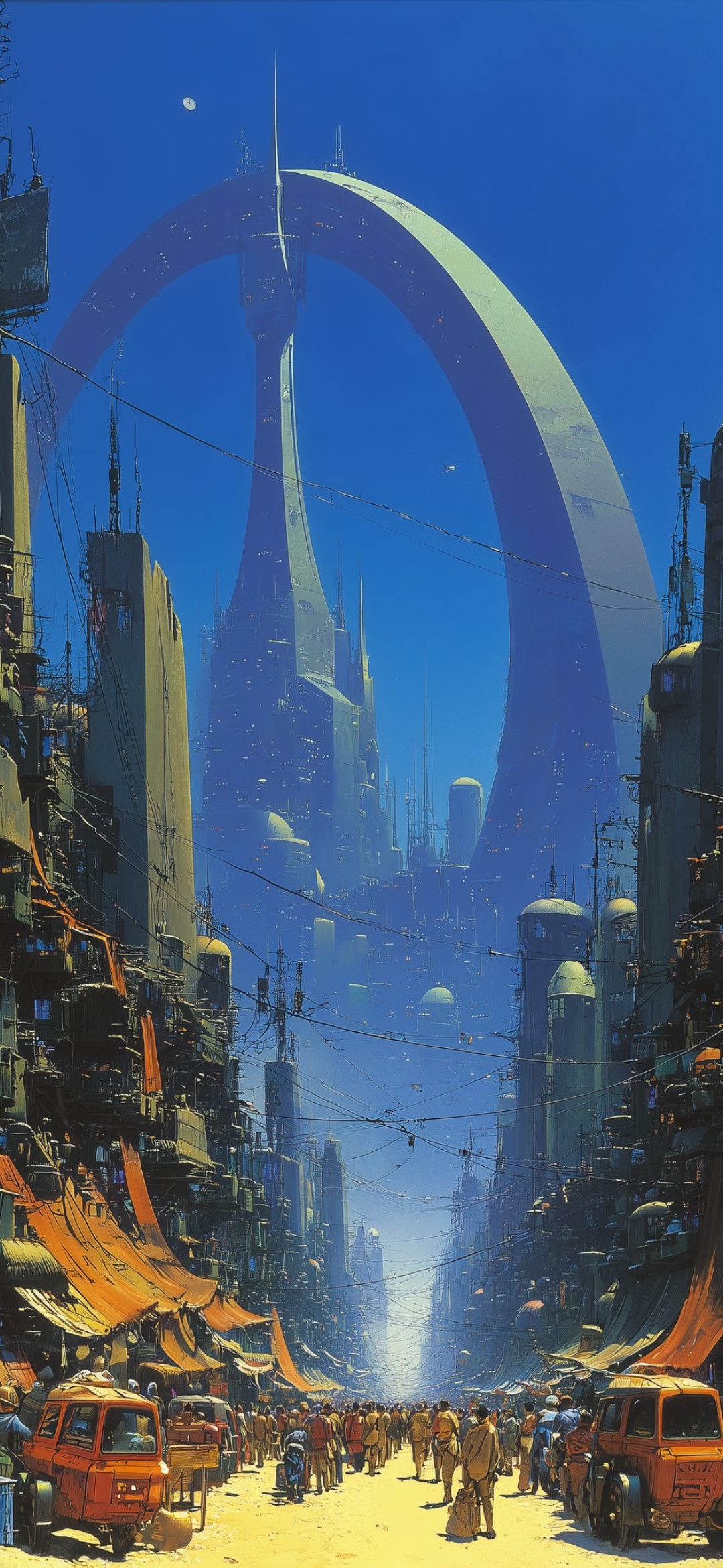 Futuristic Cityscape with Arch - sci-fi wallpaper for OpersCraft