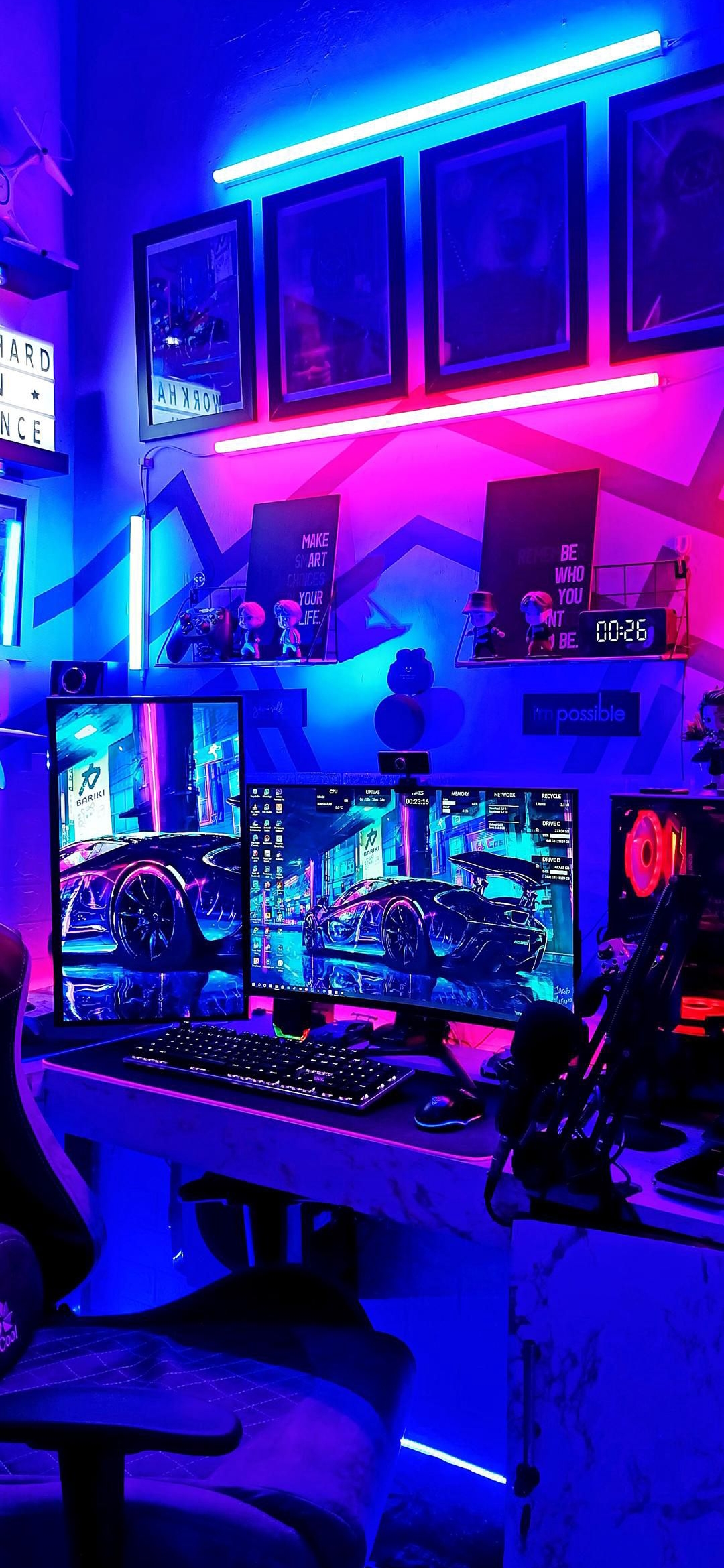 Gamer Room Neon Setup - games wallpaper for OpersCraft