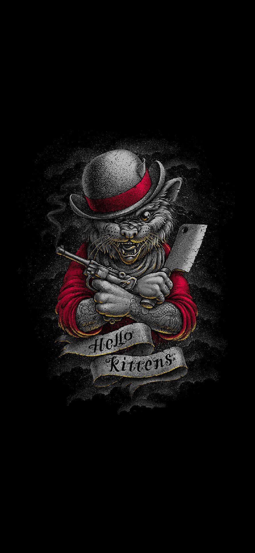 Gangster Cat Illustration - illustration wallpaper for OpersCraft