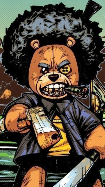 Gangster Teddy Bear - ghetto wallpaper for OpersCraft