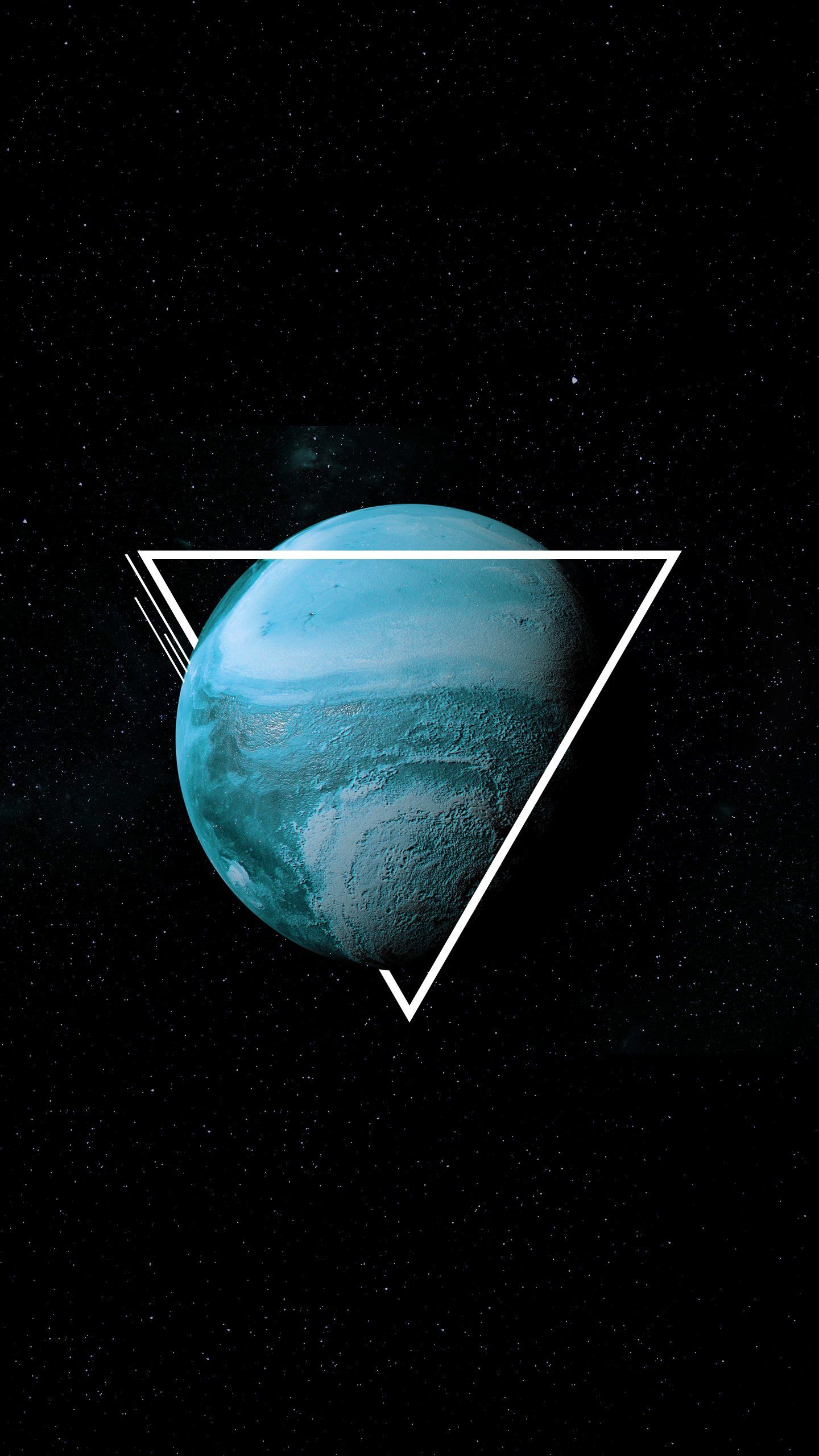 Geometric Blue Planet - planet wallpaper for OpersCraft