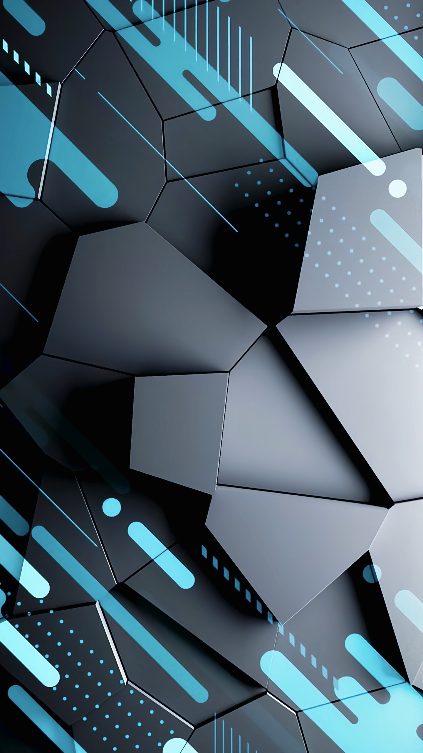 Geometric Blue Tech Pattern - abstract wallpaper for OpersCraft