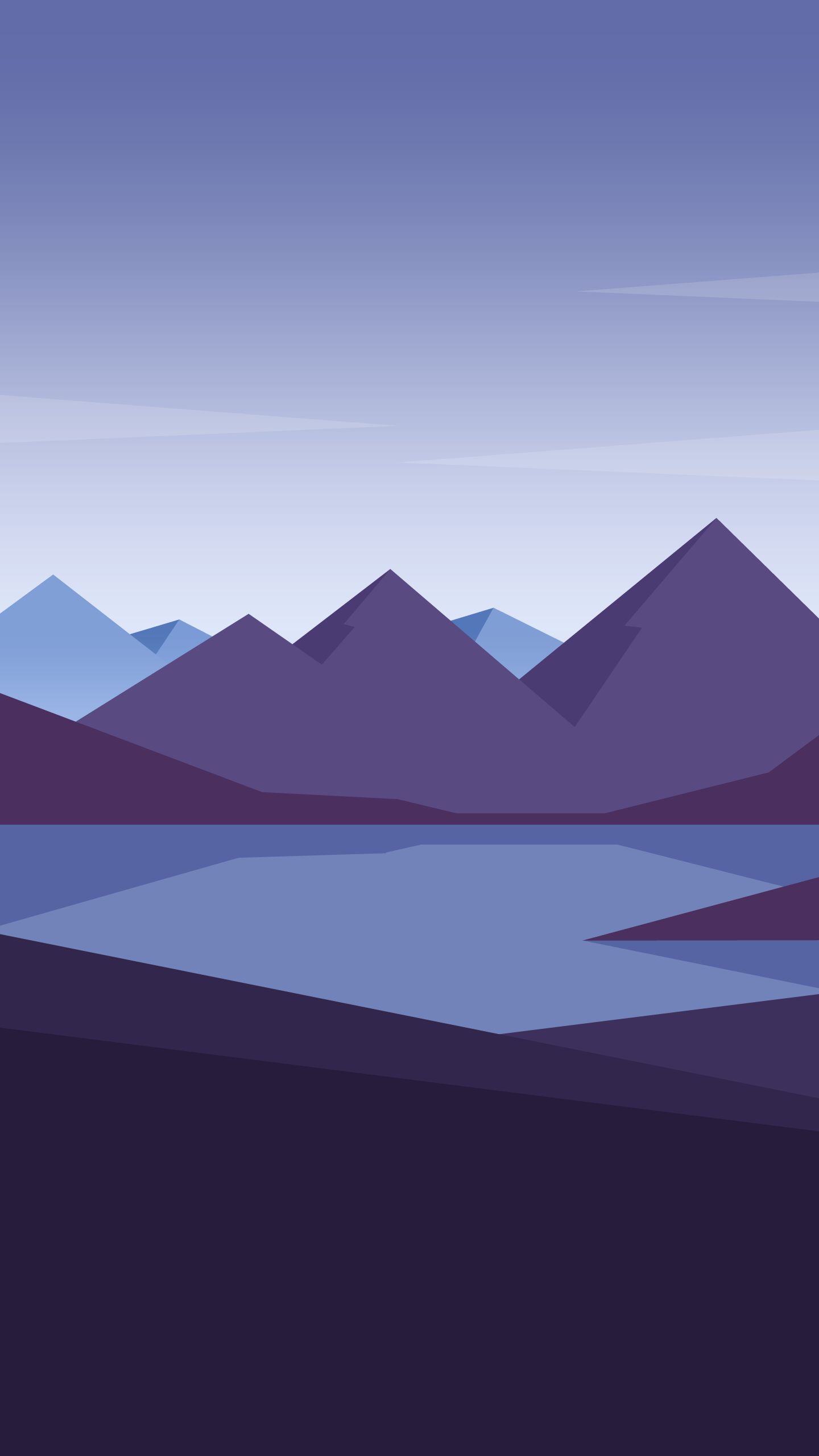 Geometric Mountain Lake - geometric wallpaper for OpersCraft