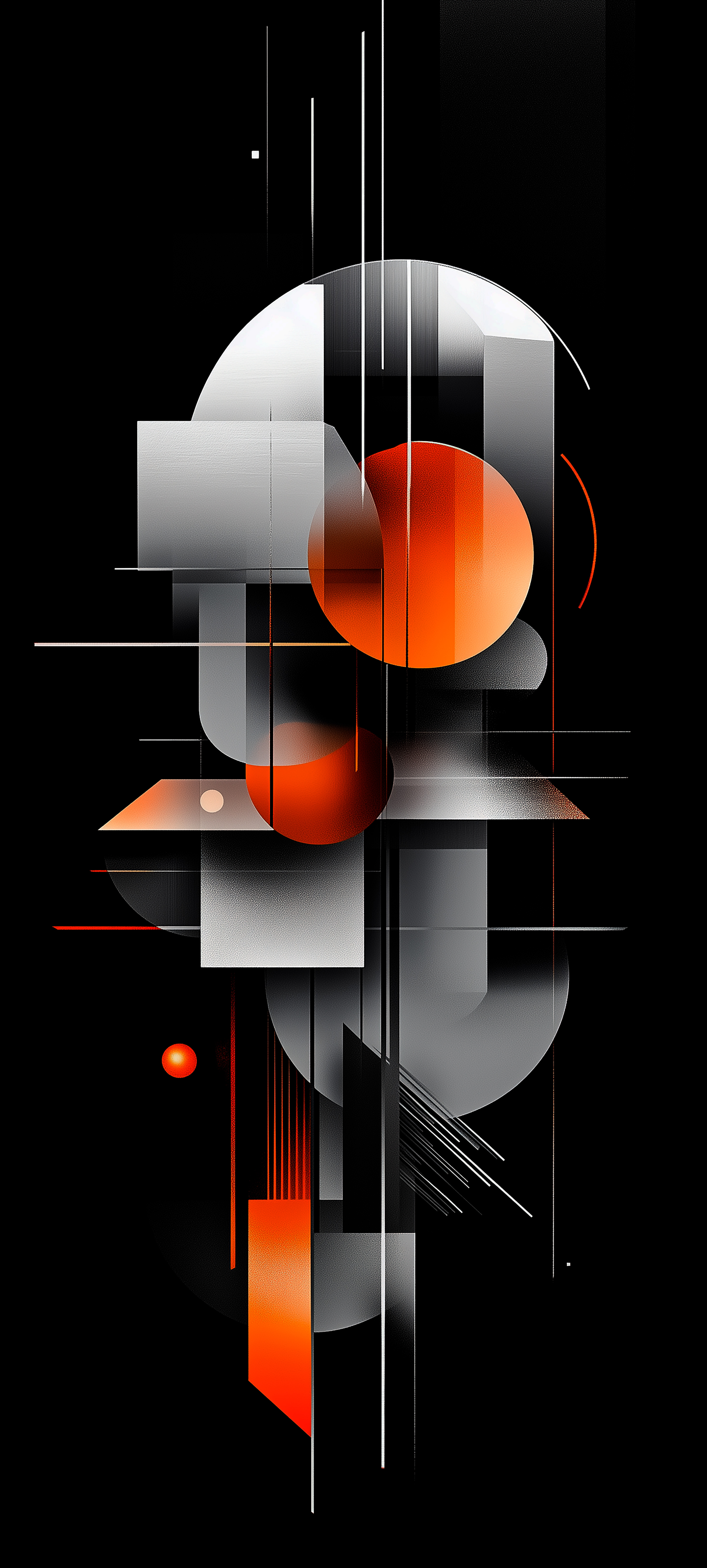 Geometric Orange Ascent - abstract wallpaper for OpersCraft