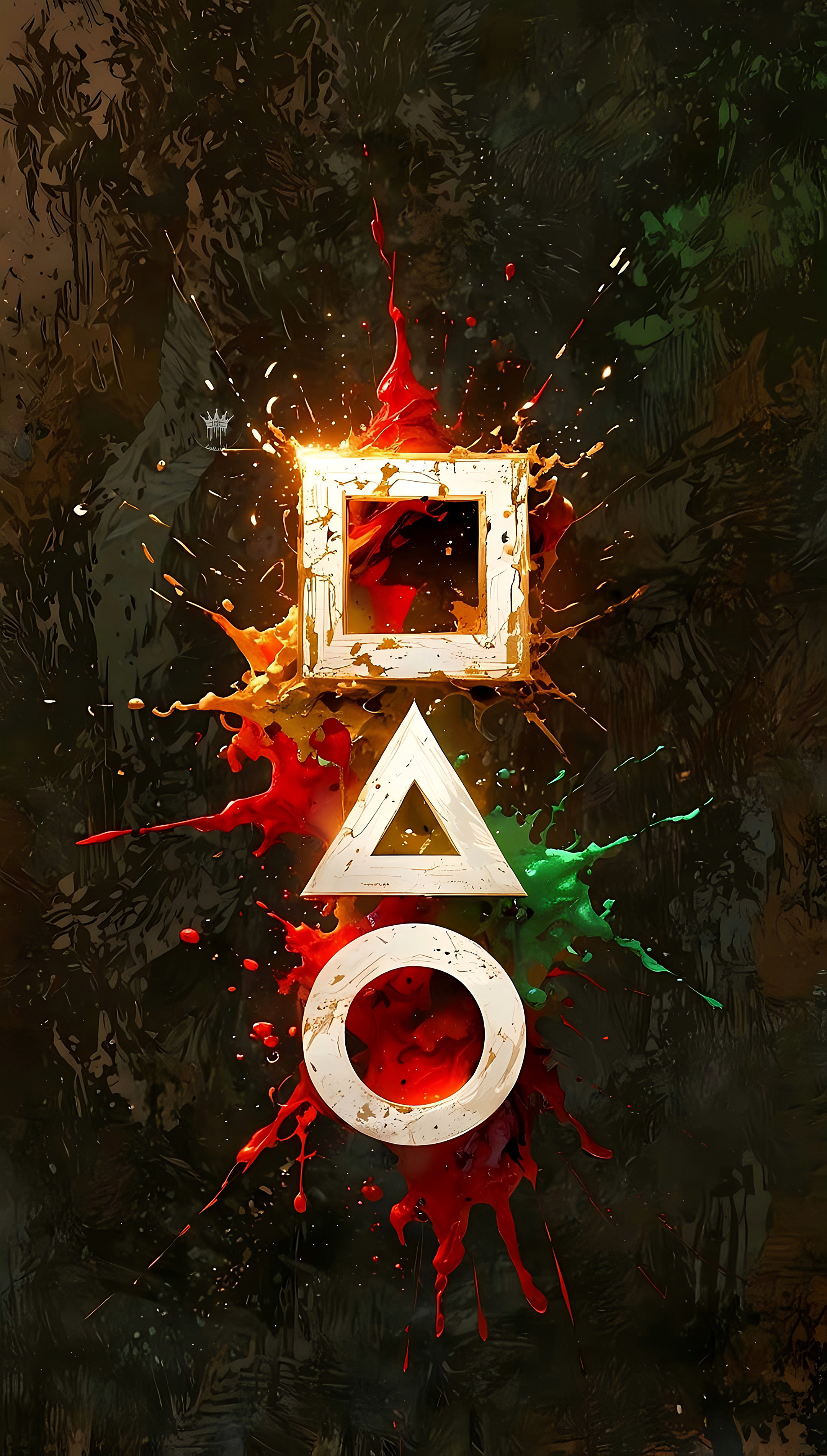 Geometric Paint Splatter Art - dope wallpaper for OpersCraft