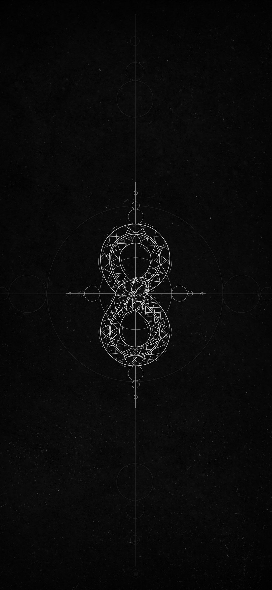 Geometric Snake Symbol - minimal wallpaper for OpersCraft