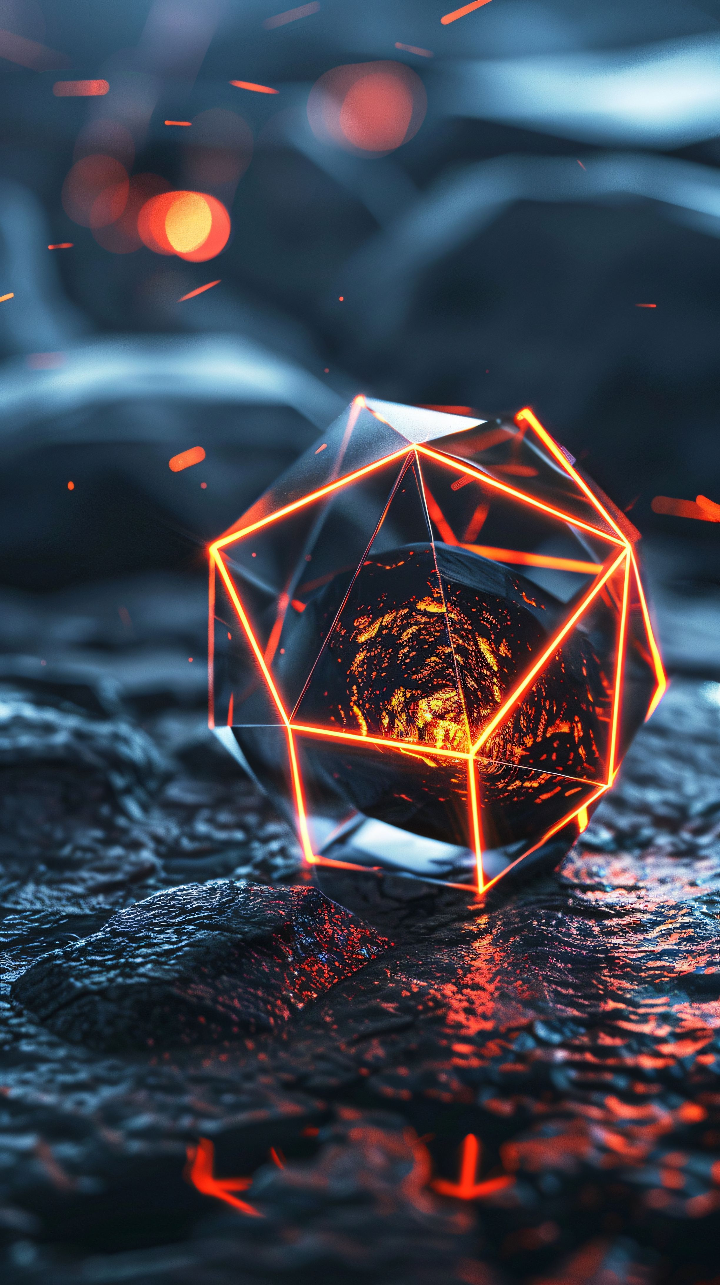 Glowing_Geometric_Structure - abstract wallpaper for OpersCraft