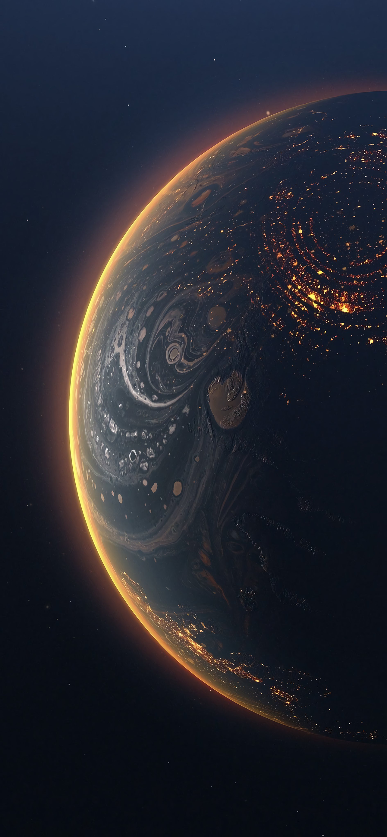 Glowing Planet at Night - planet wallpaper for OpersCraft