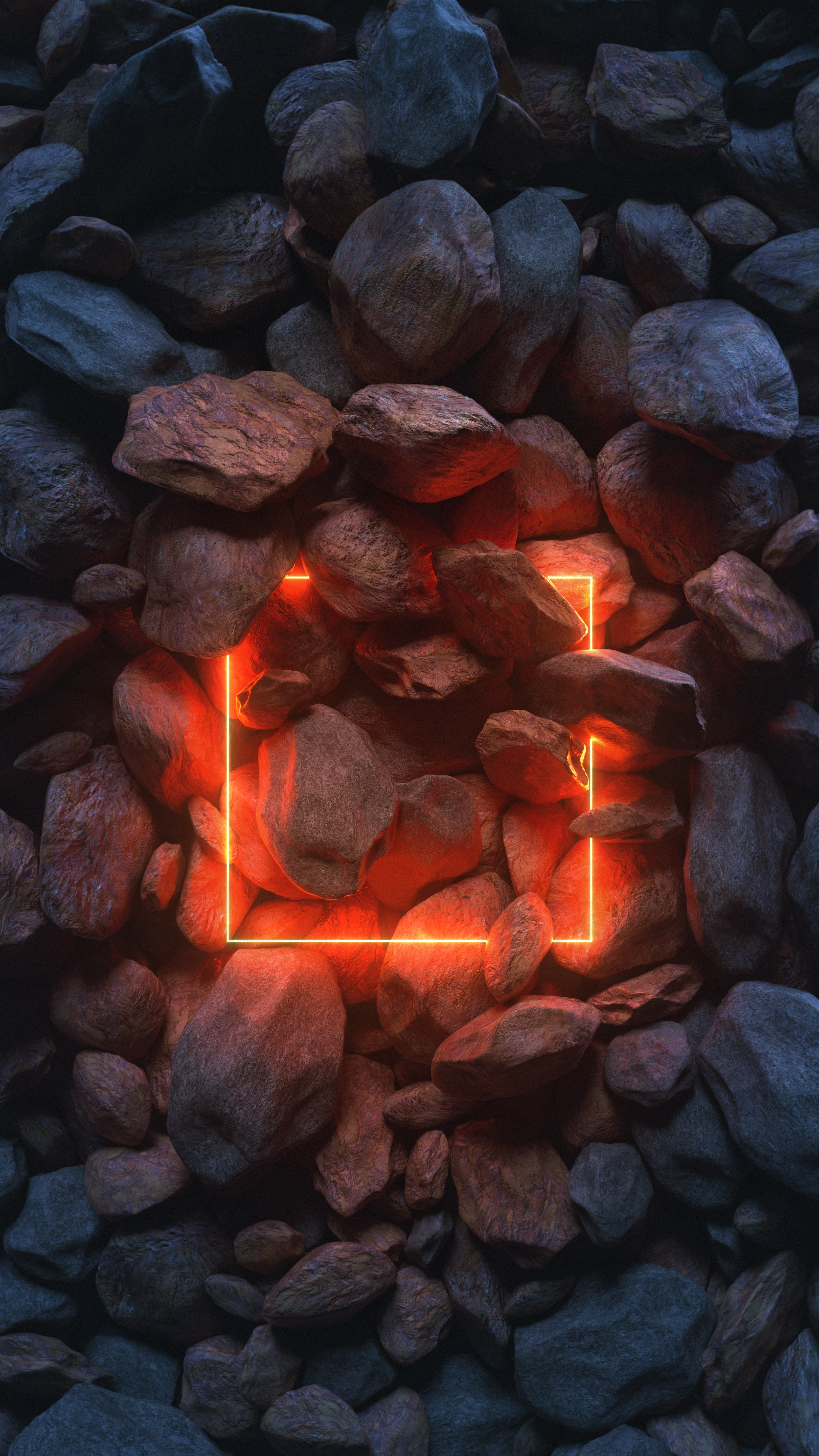 Glowing Rocks Portal - abstract wallpaper for OpersCraft