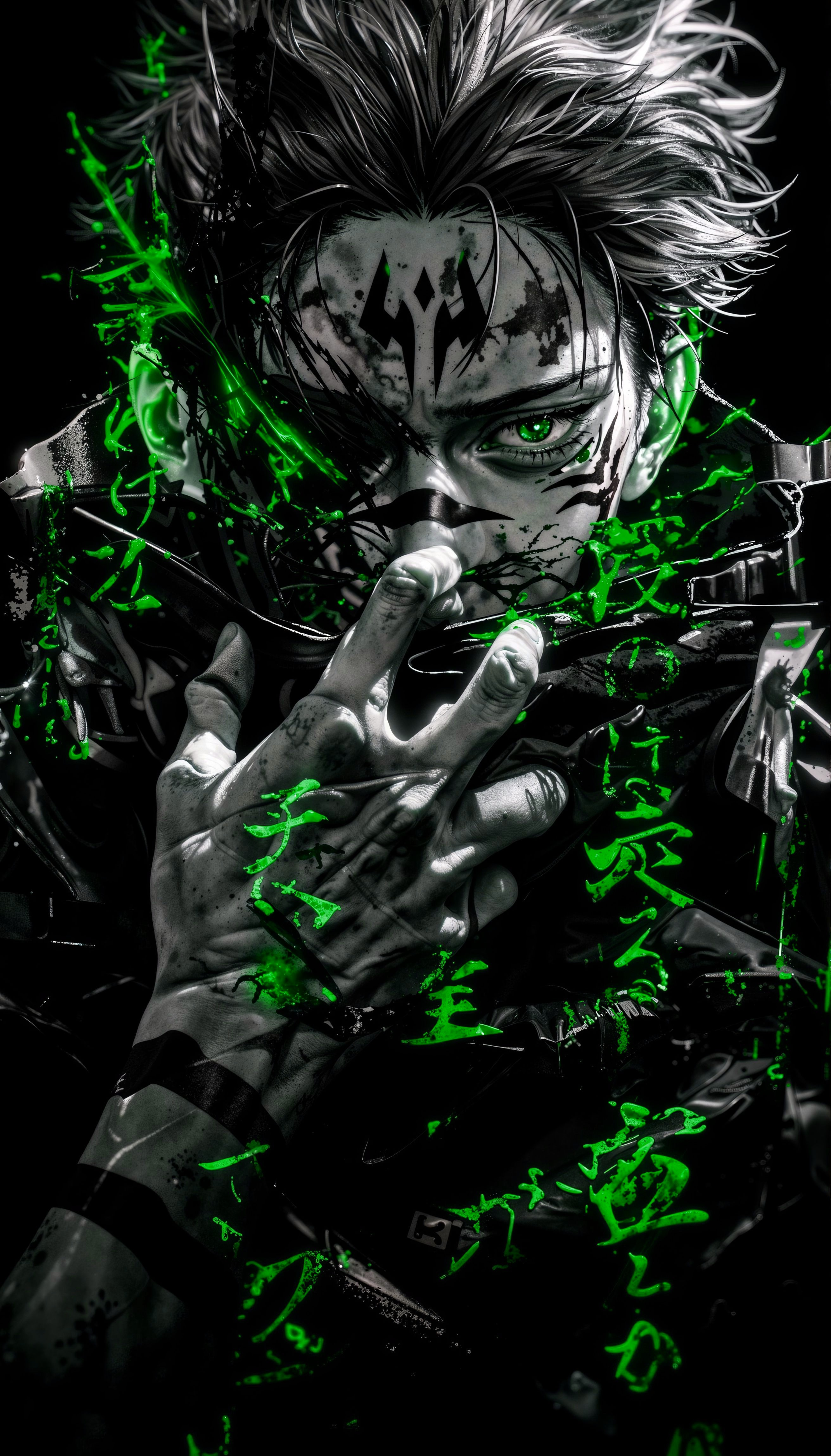 Gojo Satoru Neon Glow - jujutsu kaisen wallpaper for OpersCraft